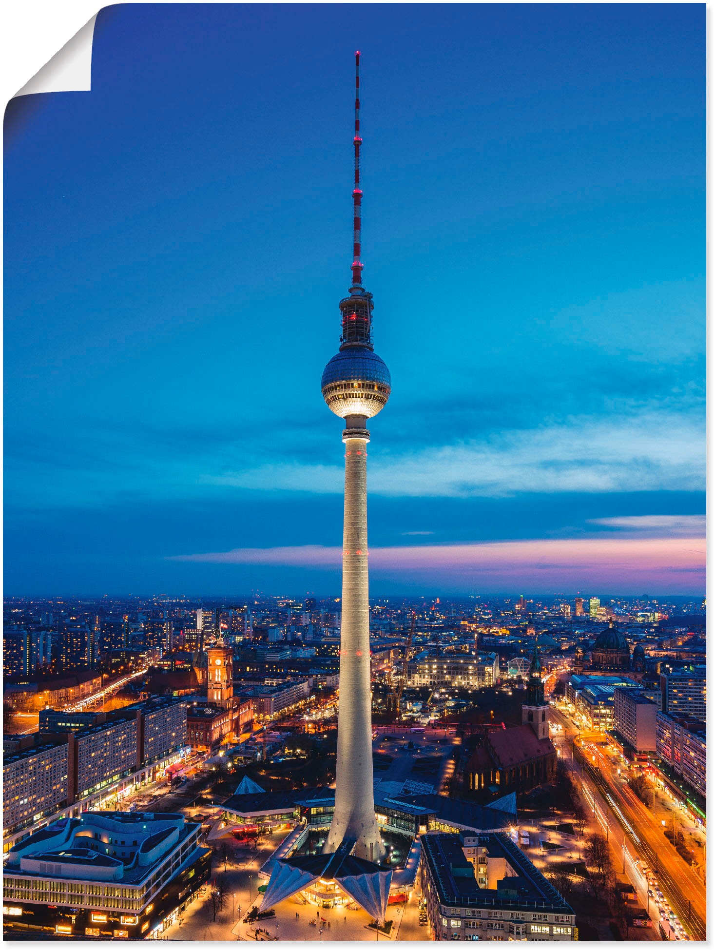 Artland Wandbild »Berlin Fernsehturm«, Deutschland, (1 St.), als Alubild,  Leinwandbild, Wandaufkleber oder Poster in versch. Grössen günstig kaufen
