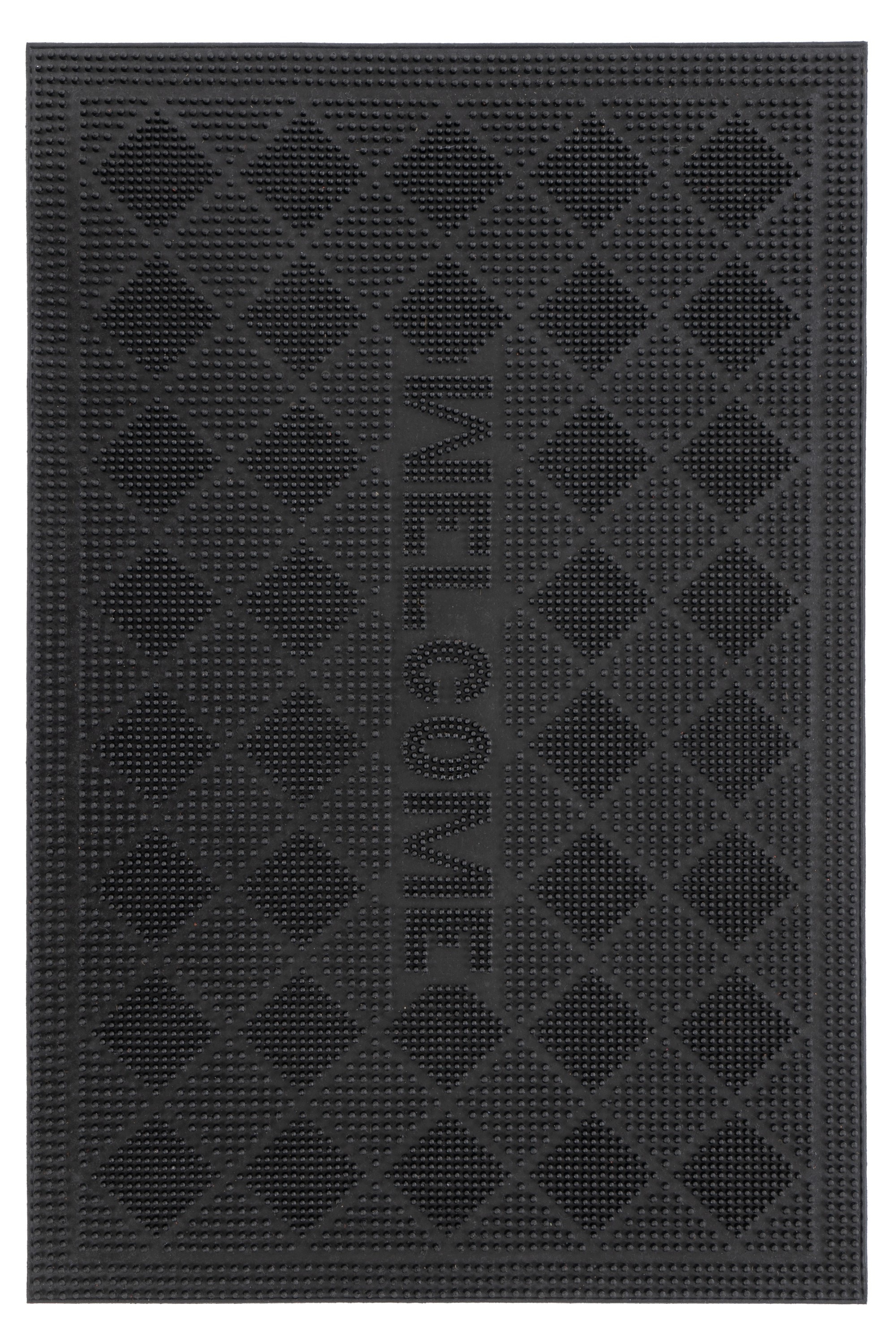 Image of Kayoom Fussmatte "Elegant Entry 325" rechteckig 6 mm Höhe Türmatte, Gummi, Eingang, Welcome