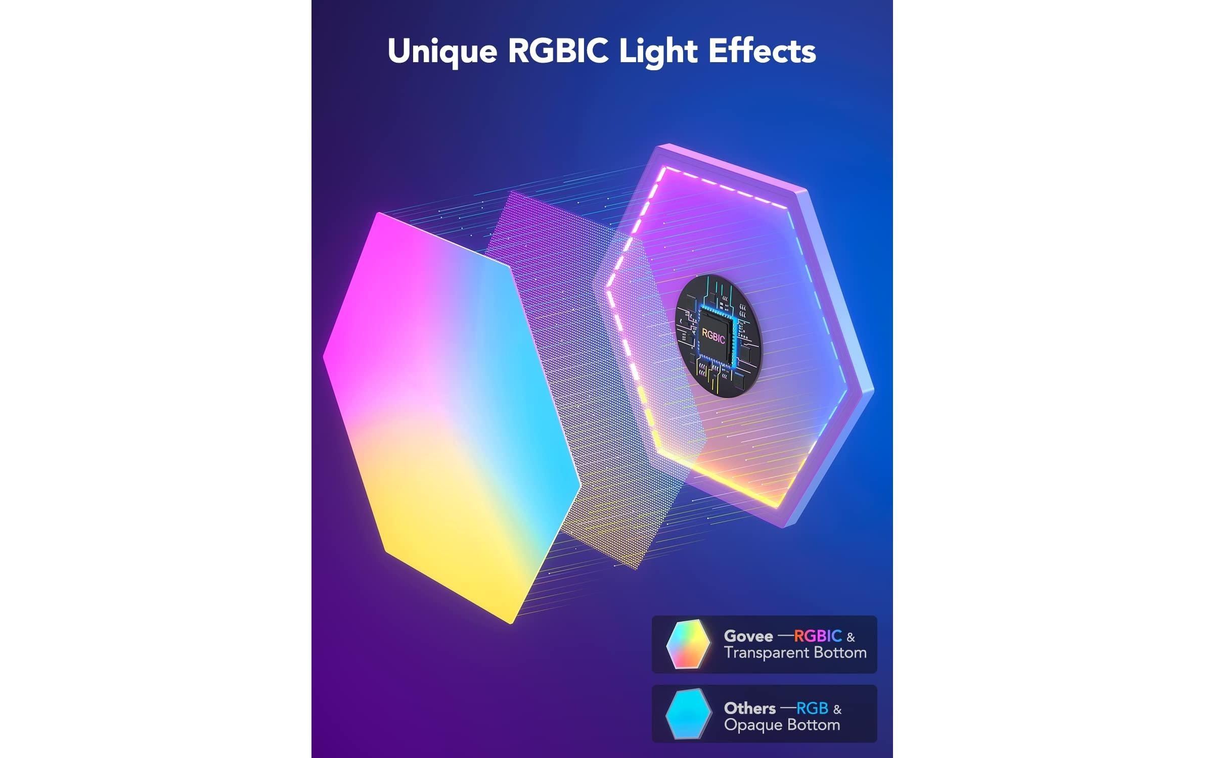 Govee LED Deckenleuchte »Glide Hexa Erweiterung, 2er, RGBIC«
