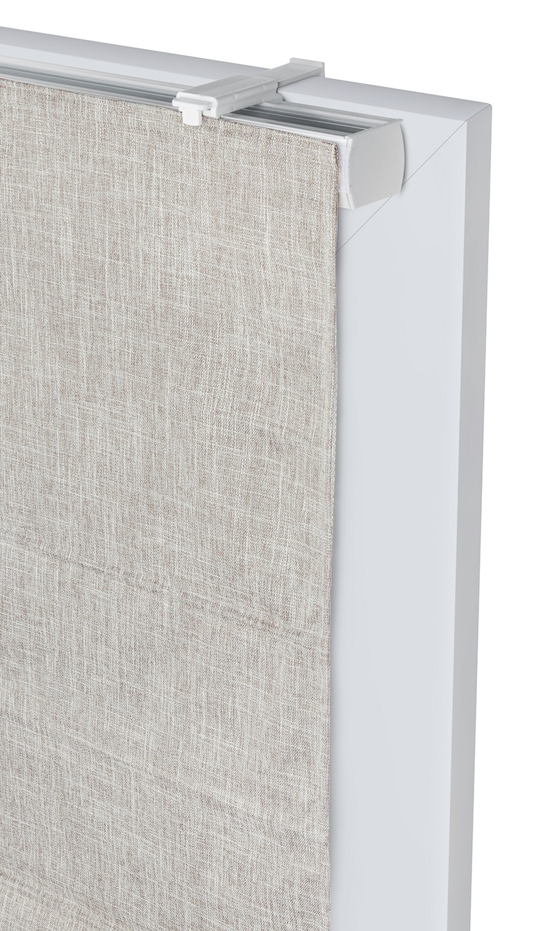 GOODproduct Rollo »RIOLA« Lichtschutz Blendschutz | Sichtschutz | Verdunkelung ohne Bohren freihängend Faltrollo in trendiger Leinenoptik, Lichtschutz, NEUHEIT!