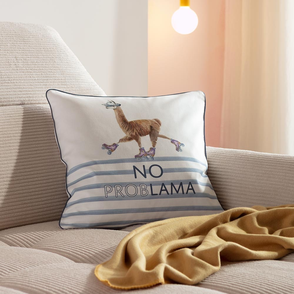 Estella Housse de coussin »No Problama« Gefertigt aus 100% hochwertiger Baumwolle.