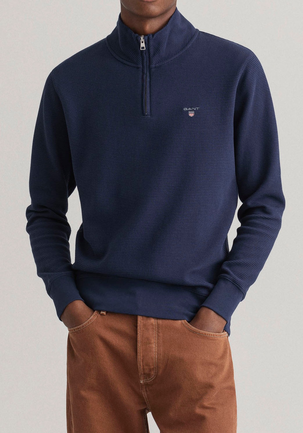 Image of Gant Sweatshirt »D1. WAFFLE HALF ZIP SWEAT« bei Ackermann Versand Schweiz