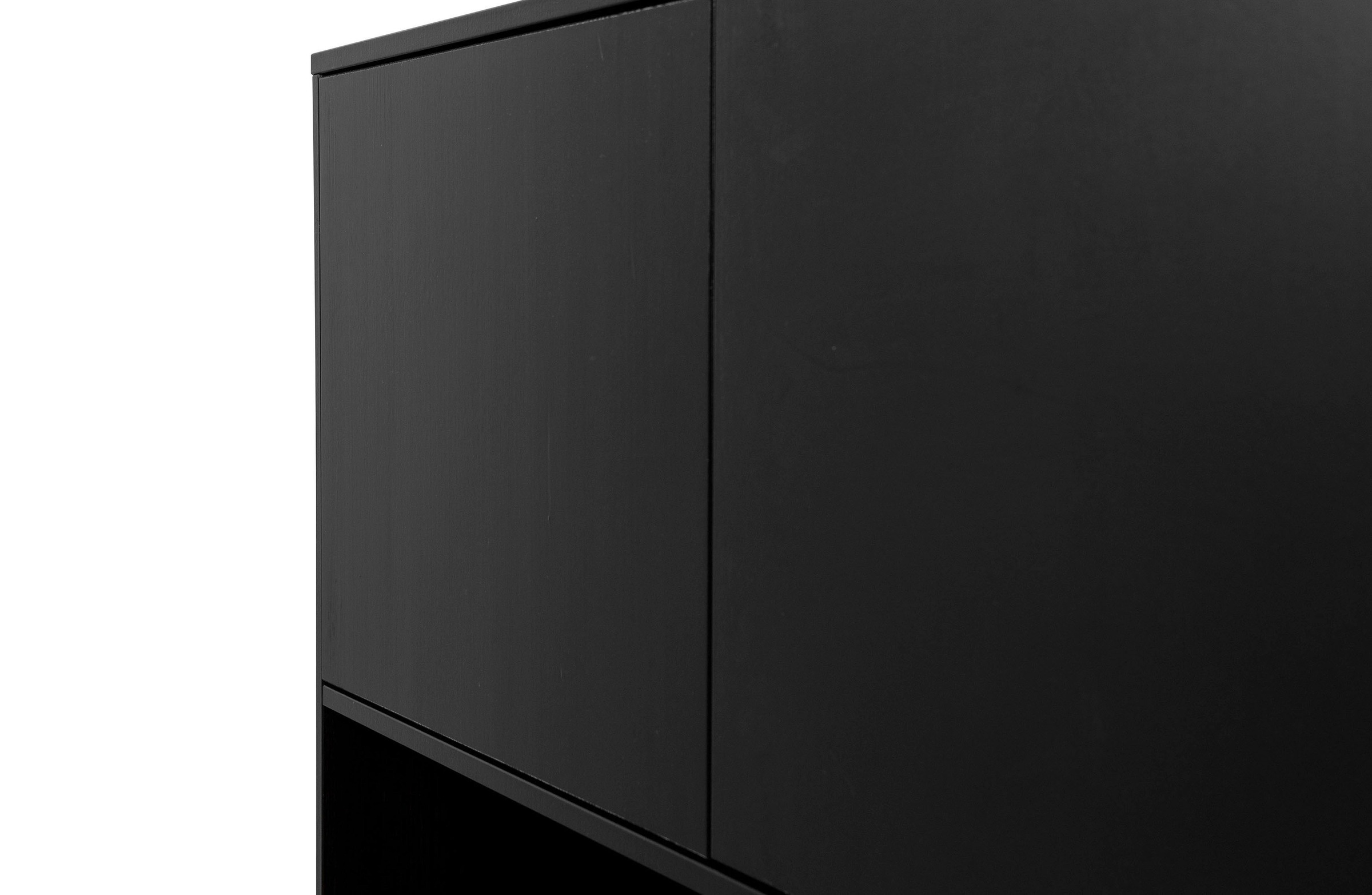 WOOOD Buffet »Finca FSC®-Kiefernholz mit Druckmechanismus, H 170 x B 110 x T 40 cm« charge maximale 10 kg par tablette, compartiment central ouvert, veinage visible