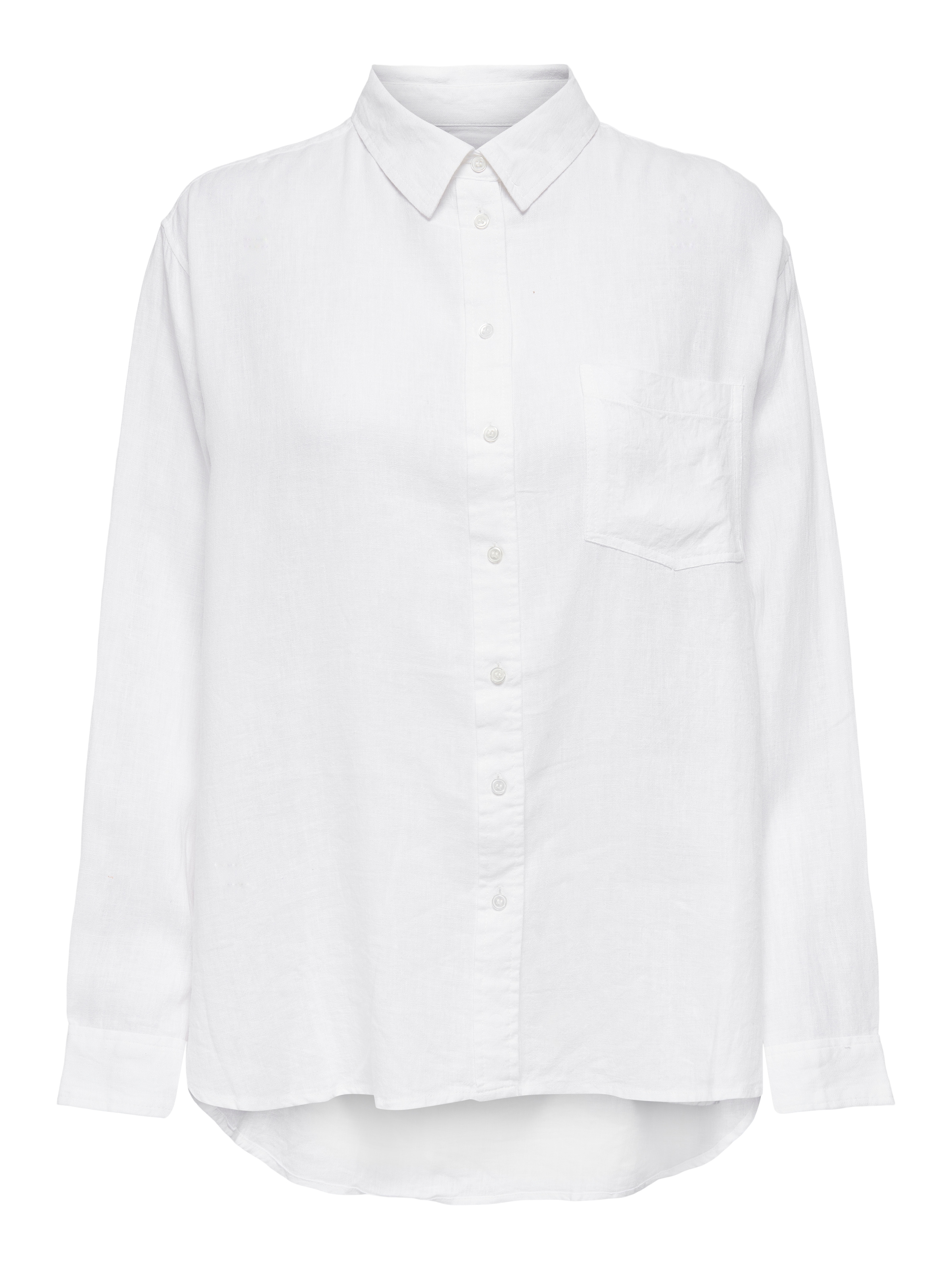 ONLY Chemisier long »ONLTOKYO L/S LINEN BLEND SHIRT« mit Leinen