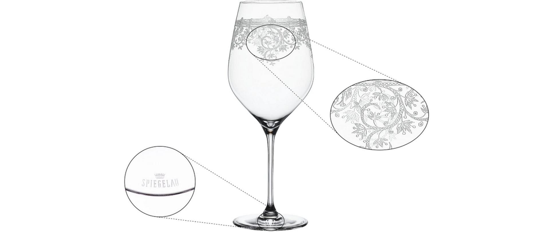 Eulenspiegel Verre à vin rouge »Spiegelau Rotweinglas Arabesque 810 ml, 2 Stück, Transparent« Aromaentfaltung, Brillianz, Kristallklar