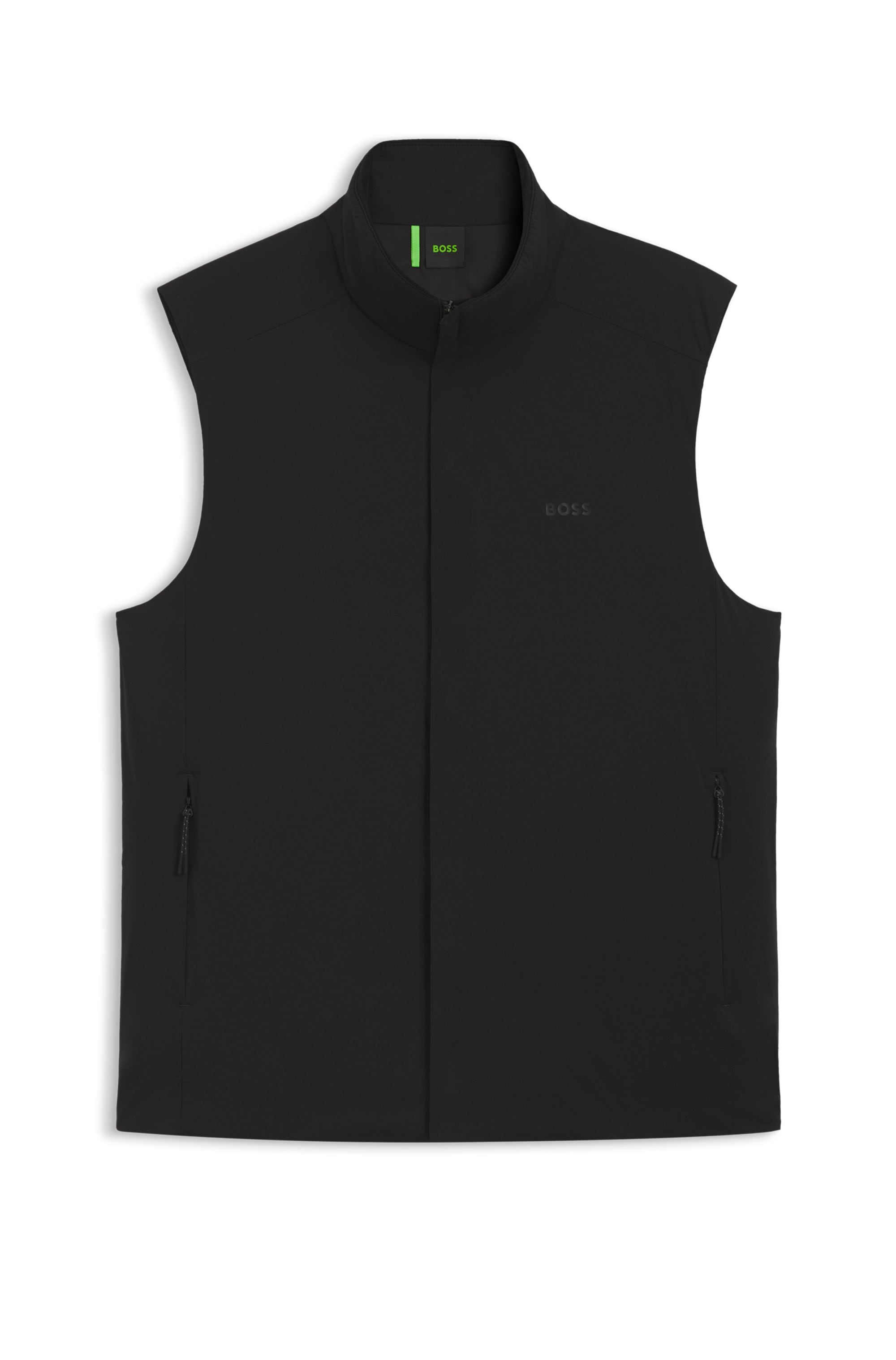 BOSS GREEN Gilet fonctionnel coupe régulière, tissu stretch 4 directions, ouate stretch highloft