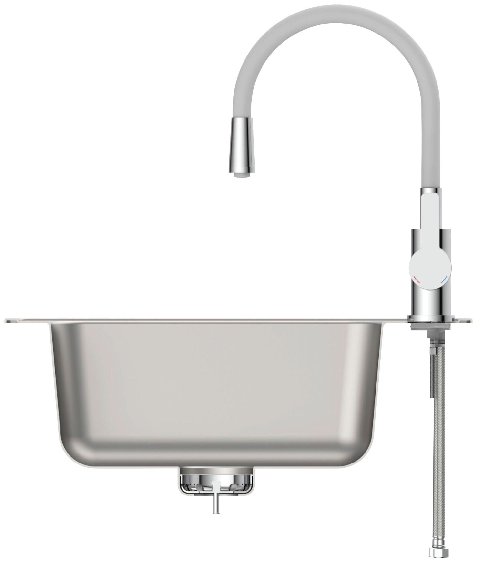 Eisl Robinet d'évier »Flexo« energiesparender Cold-Start, wassersparender Eco-Click,360° schwenkbar