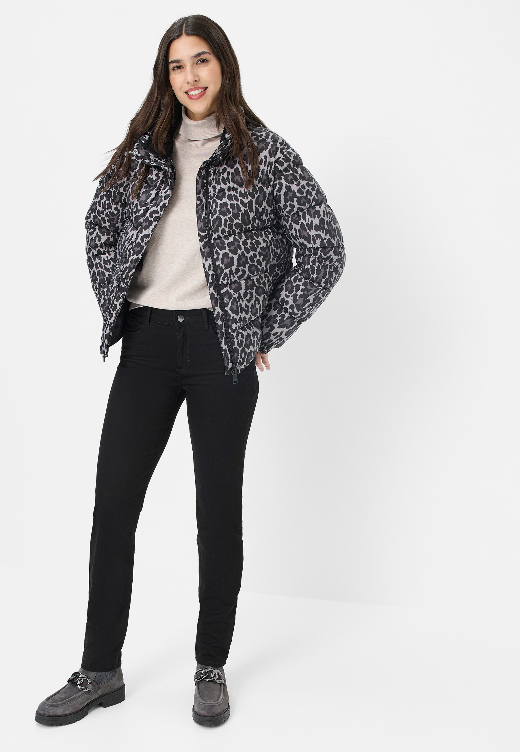 Fuchs Schmitt Steppjacke »Steppjacke« ohne Kapuze mit Animalprint