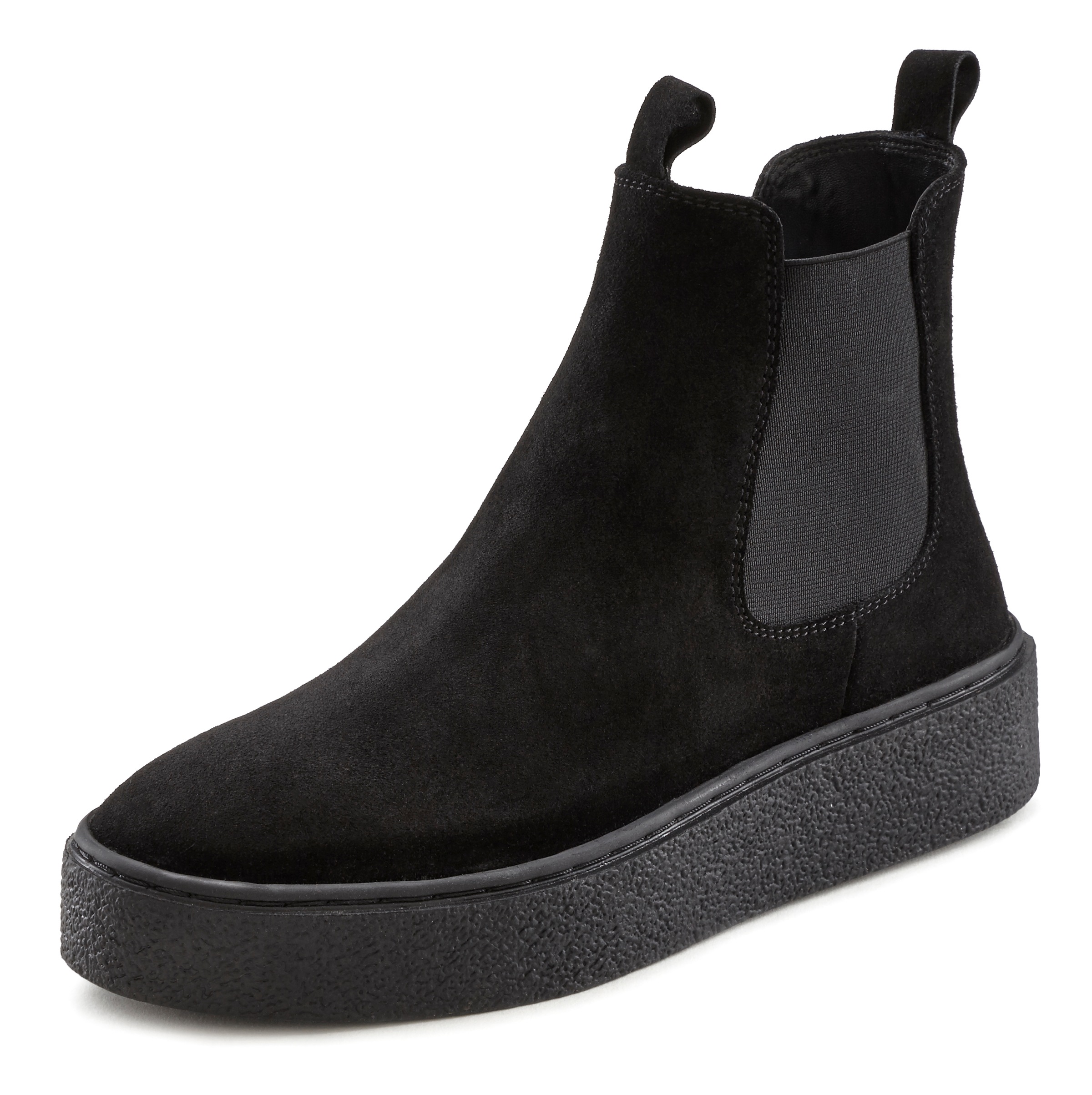 Image of LASCANA Stiefelette, Chelsea Boots aus Leder und im sportivem Look bei Ackermann Versand Schweiz