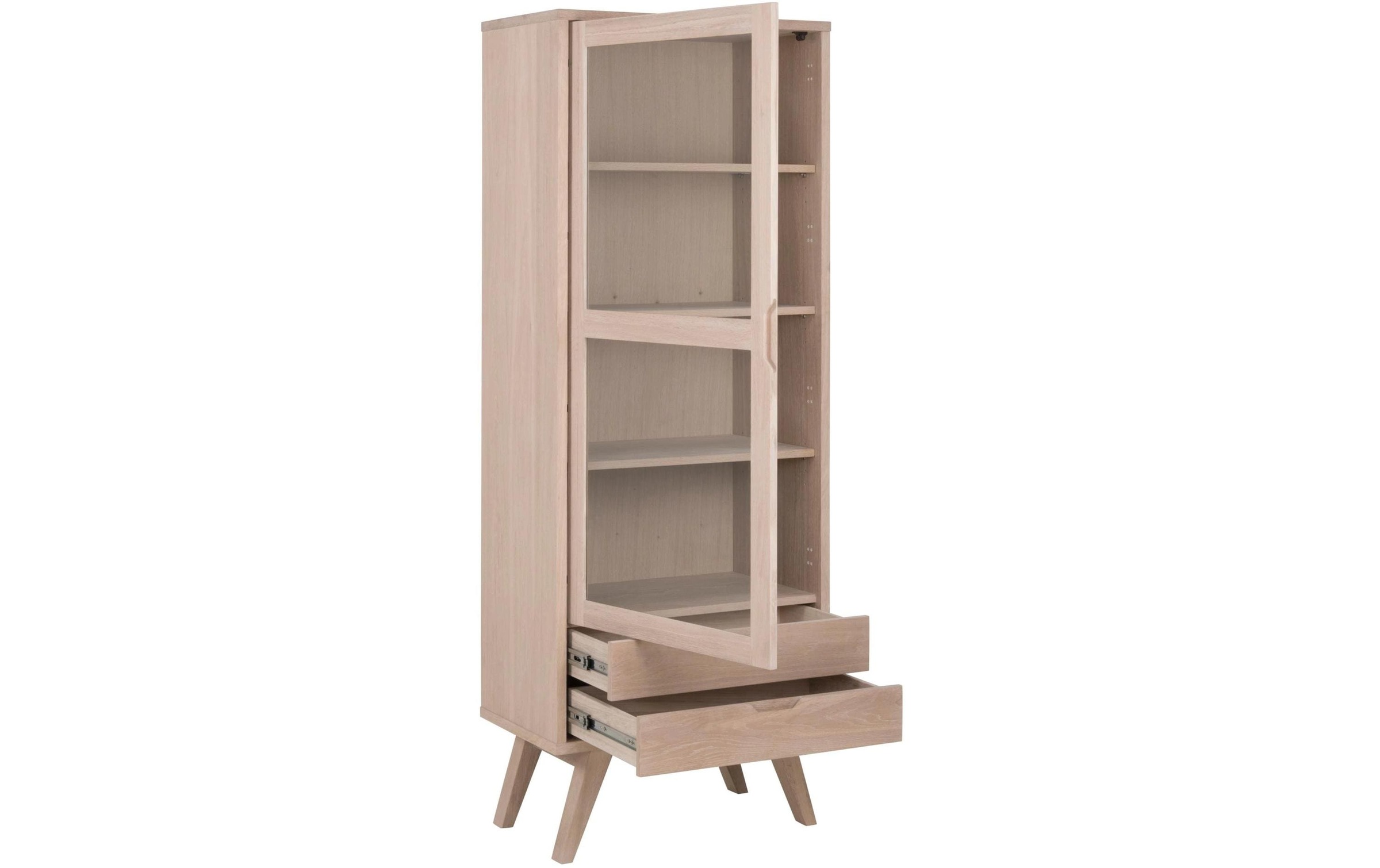 AC Design Vitrine »A-Line« Schrank, Glastür, 2 Einlegeböden, 2 Schubladen, in mehr Variationen