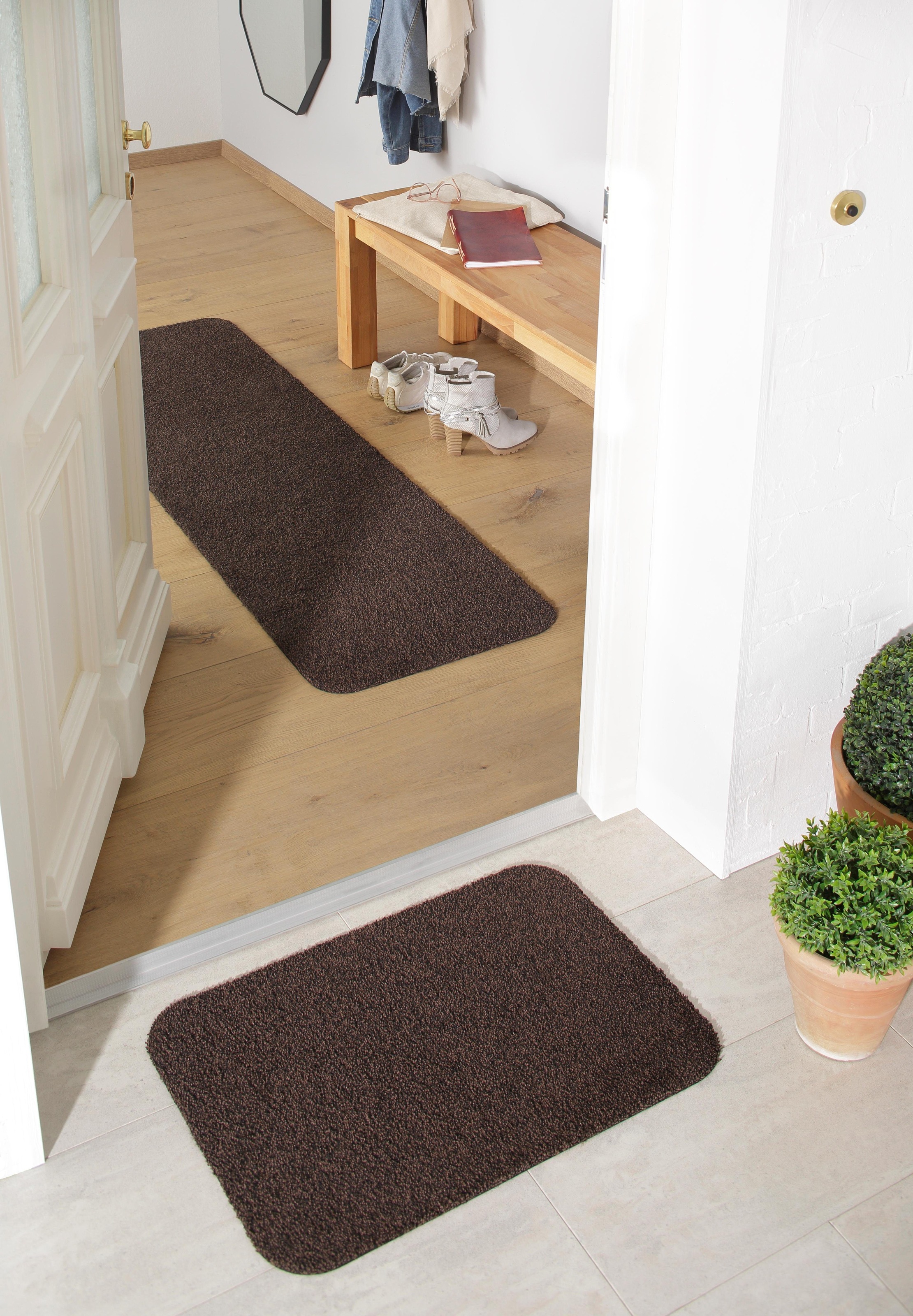 OTTO home Fußmatte "Willa" rechteckig 9 mm Höhe In- und Outdoor geeignet, waschbar