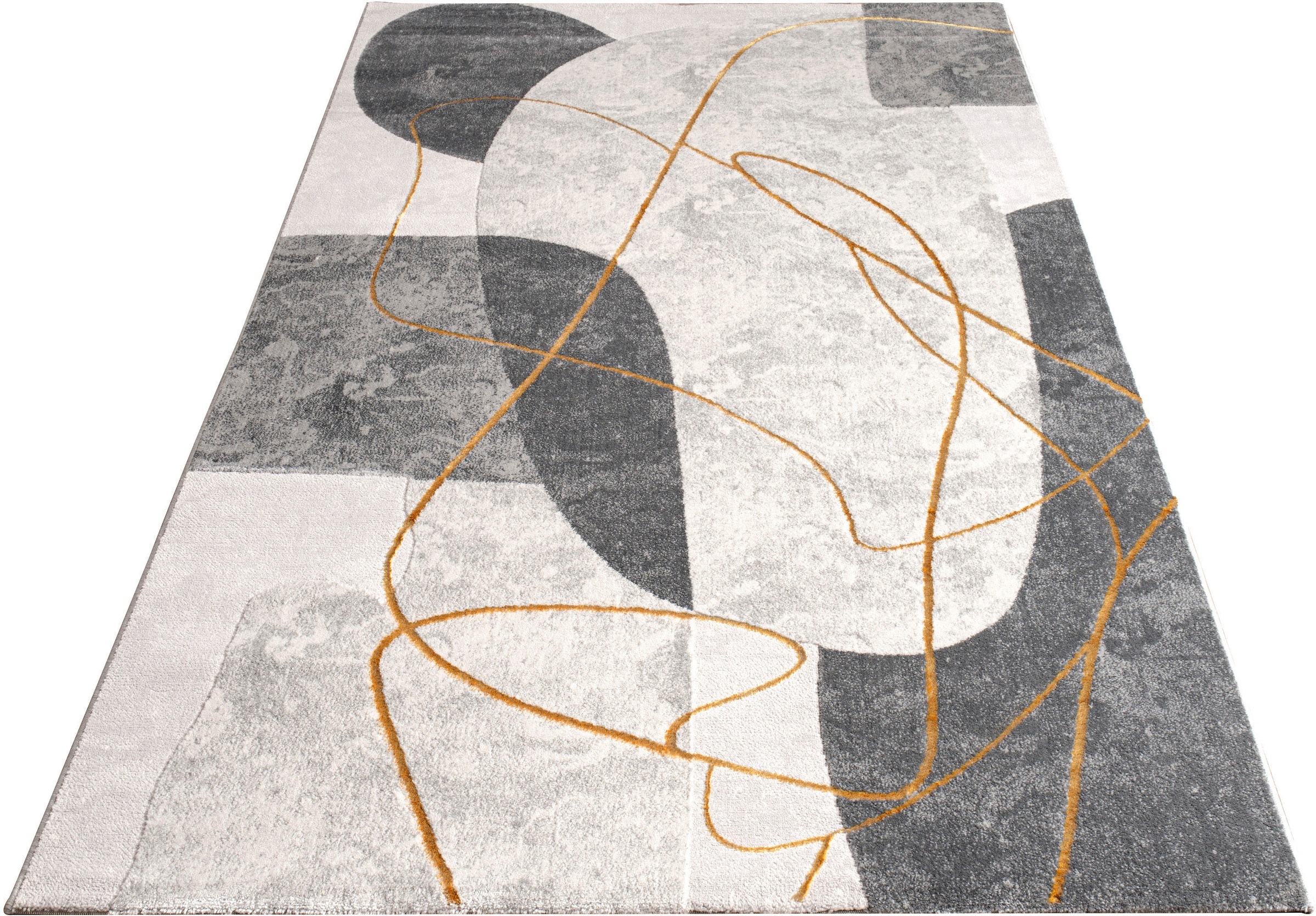 Paco Home Teppich »Tuana 217« rechteckig 15 mm Höhe Kurzflor, modernes 3D-Design, Wohnzimmer
