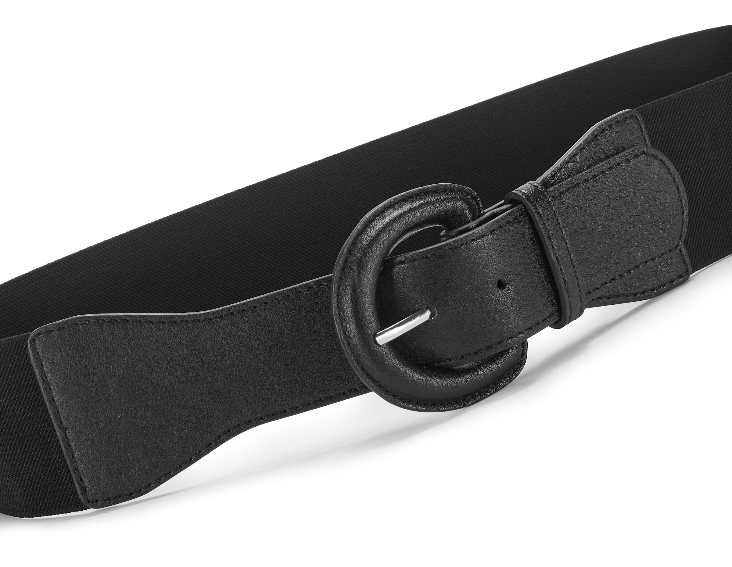 LASCANA Ceinture de taille »Stretchgürtel, Gürtel für Kleid & Overall, Bauchgürtel« avec grande boucle et effet gainant grâce au matériau élastique