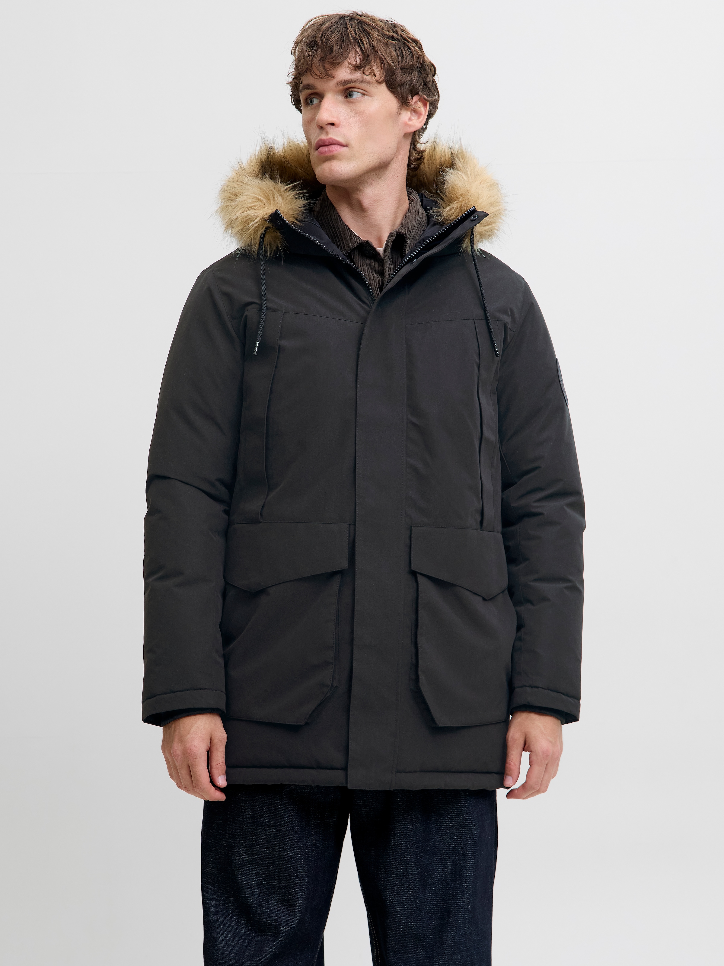 Jack & Jones Parka »JJCAMP FAUX FUR PARKA BF« mit Kapuze