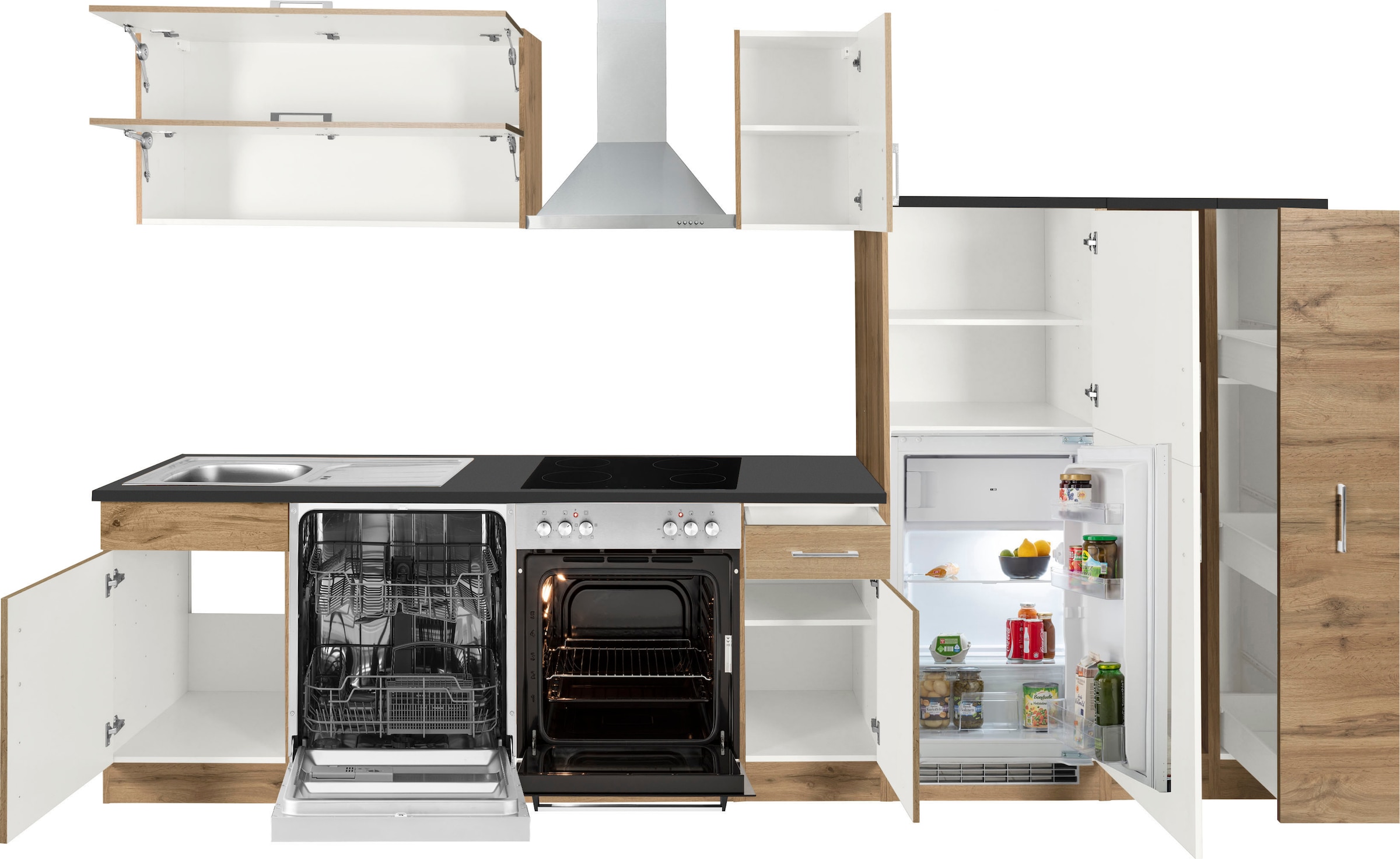 KOCHSTATION Kitchenette »KS-Colmar« sans appareils électriques, largeur 330 cm