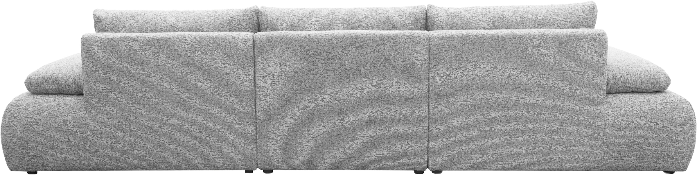 DOMO collection Big-Sofa »Évora Megasofa Breite 324 cm« Federkern, inkl. Armlehnenverstellung, Struktur grob, silber