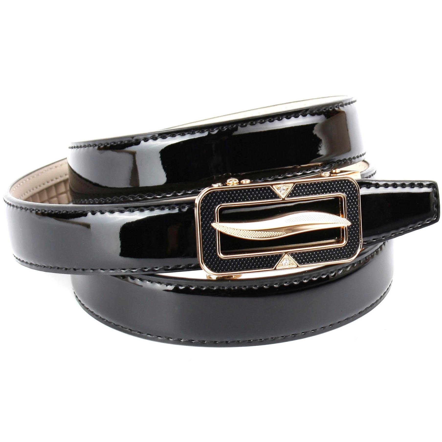 Image of Anthoni Crown Ledergürtel, Automatik Lackgürtel in schwarz bei Ackermann Versand Schweiz