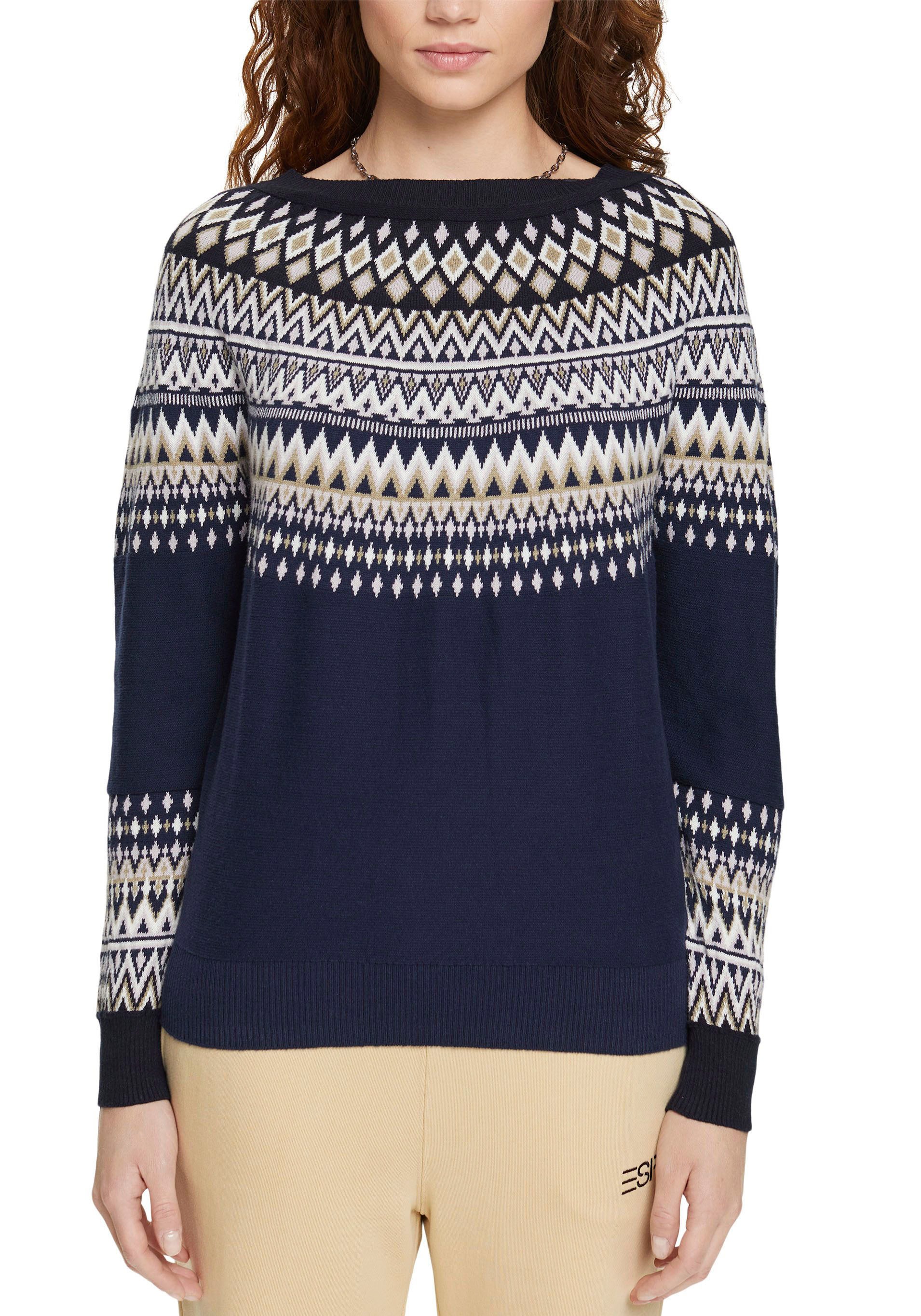 Image of Esprit Norwegerpullover, mit typischem Norwegermuster Schulter- und Brustbereich sowie an den Ärmelenden bei Ackermann Versand Schweiz