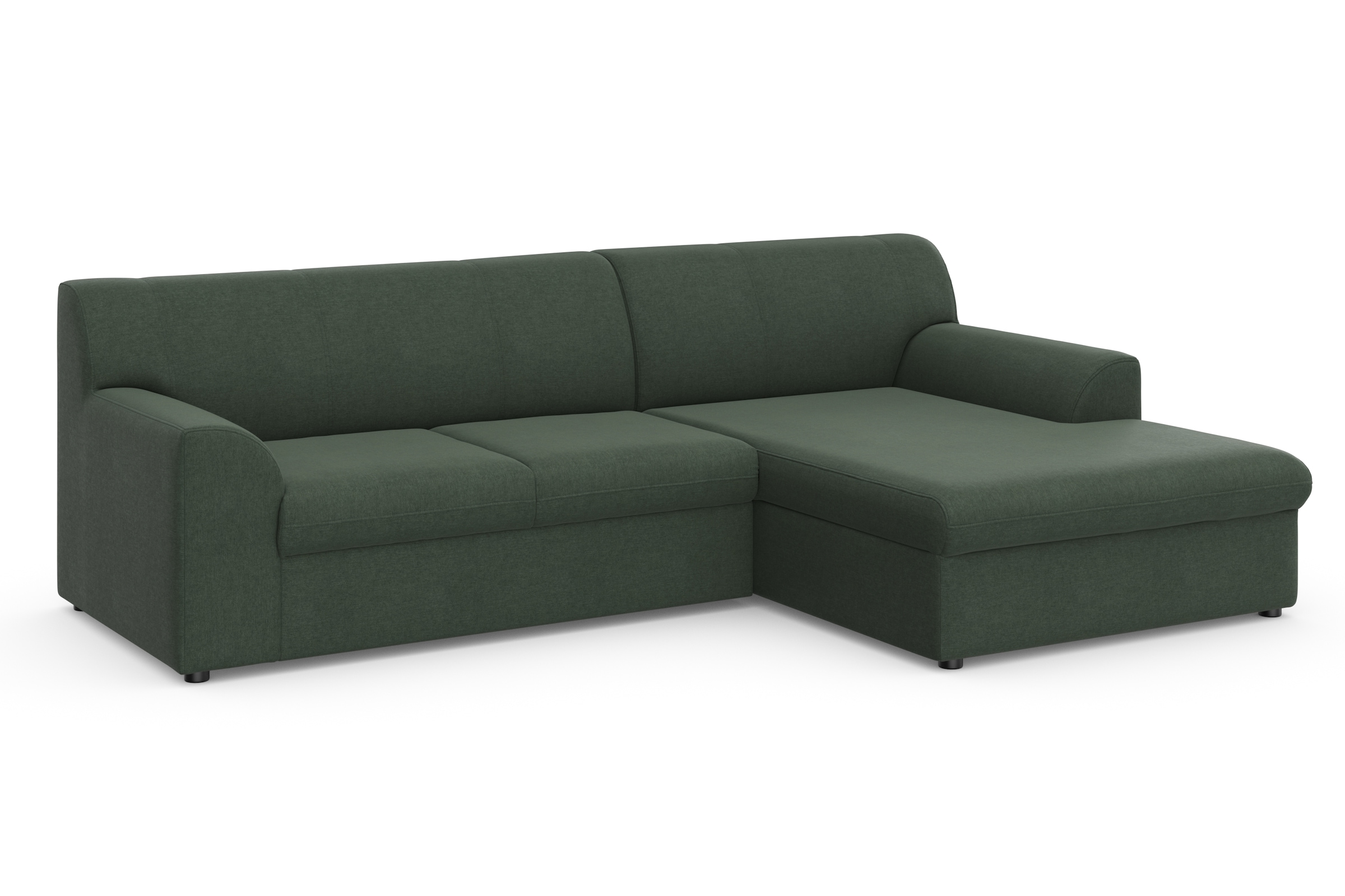 DOMO collection Ecksofa »Topper, elegant und zeitlos, kompaktes Stellmass 245/155cm, L-Form«, mit Recamiere, wahlweise mit Schlaffunktion
