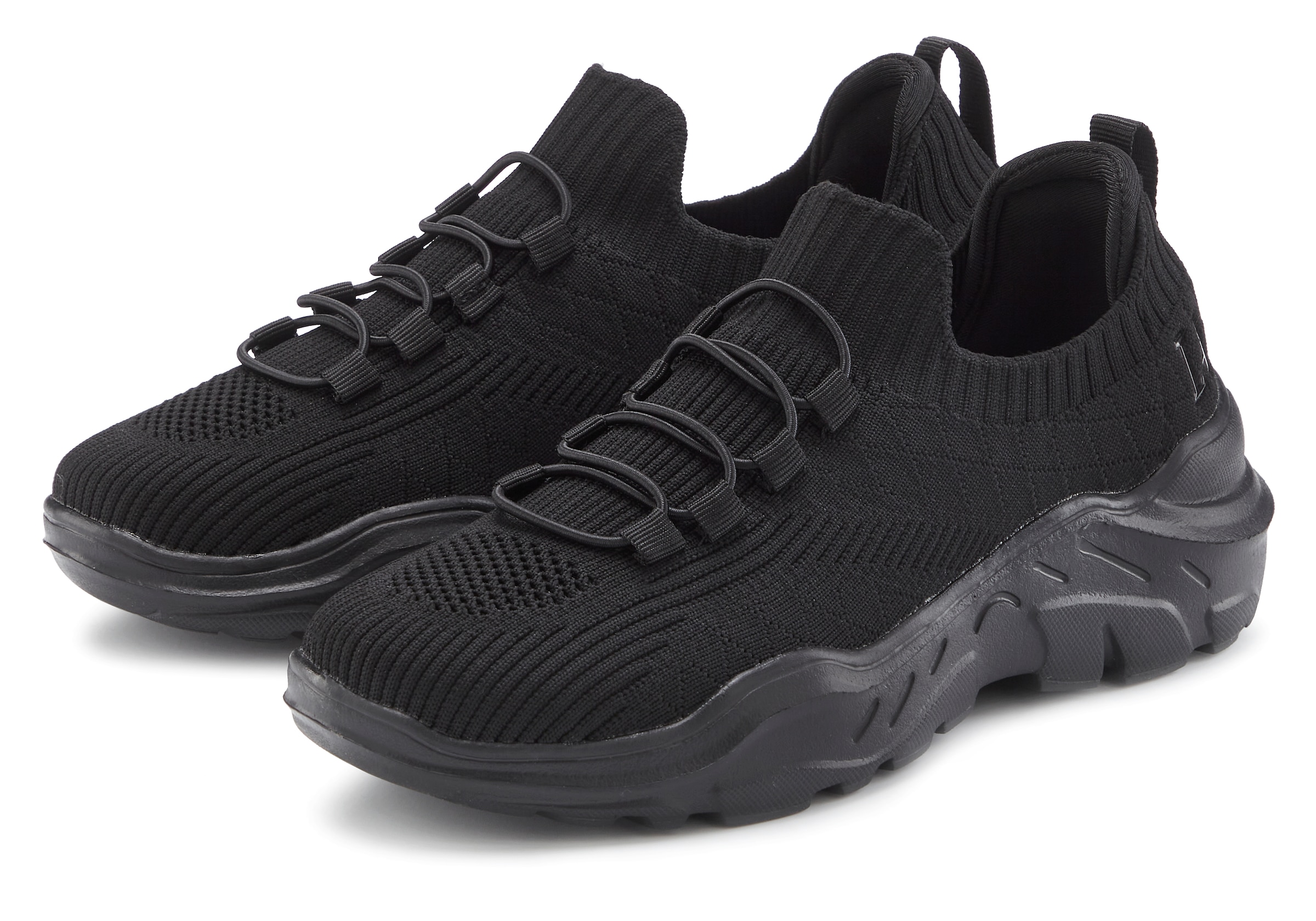 Image of LASCANA ACTIVE Sneaker "Halbschuh, Freizeitschuh, Turnschuhe, Slip-On-Sneaker," zum Reinschlüpfen und elastischen Schnürbändern VEGAN