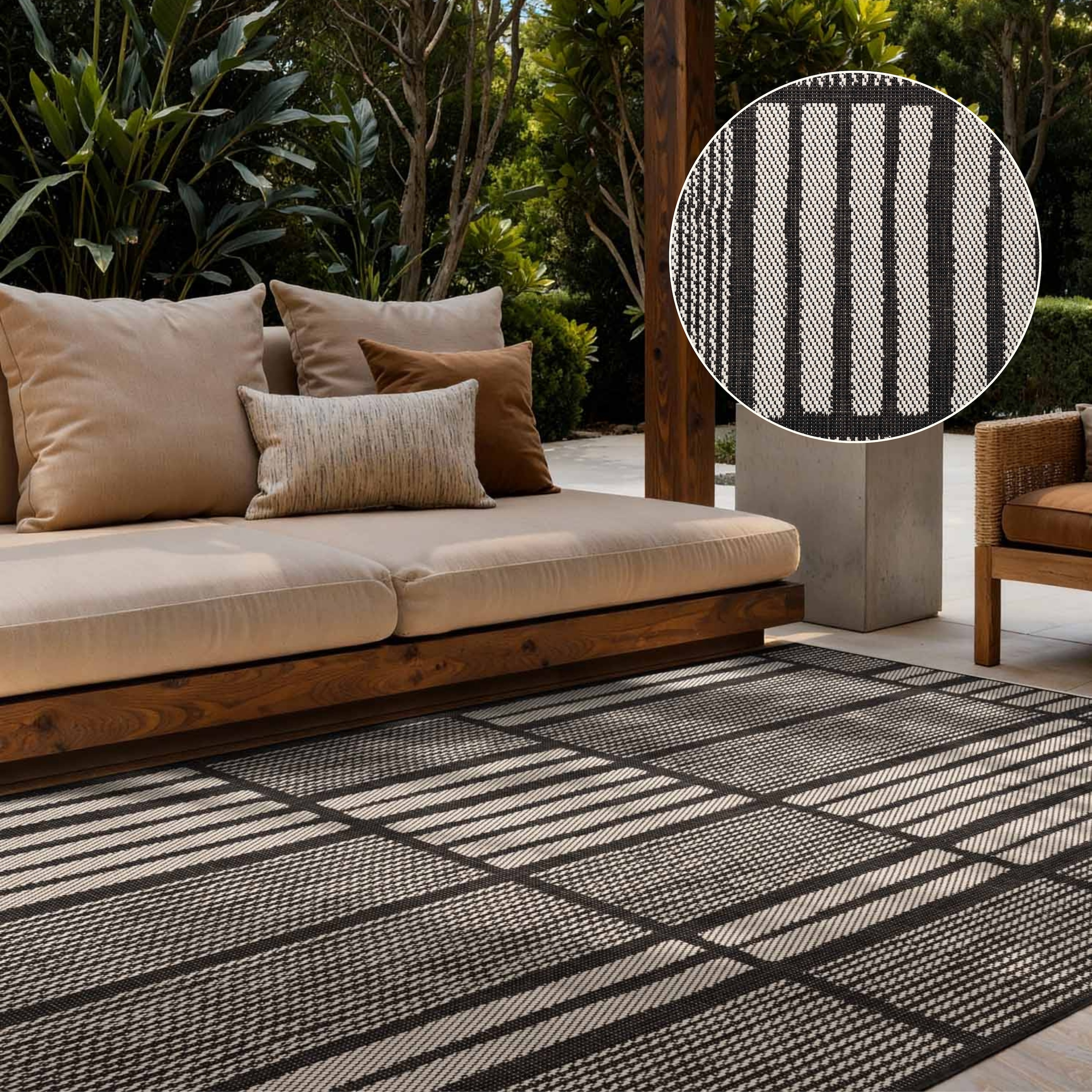 Image of Ted Baker Teppich "Allington, Wendeteppich" rechteckig 8 mm Höhe Designteppich, Wetterfest, Pflegeleicht, Modern, Wohnzimmer, Terrasse