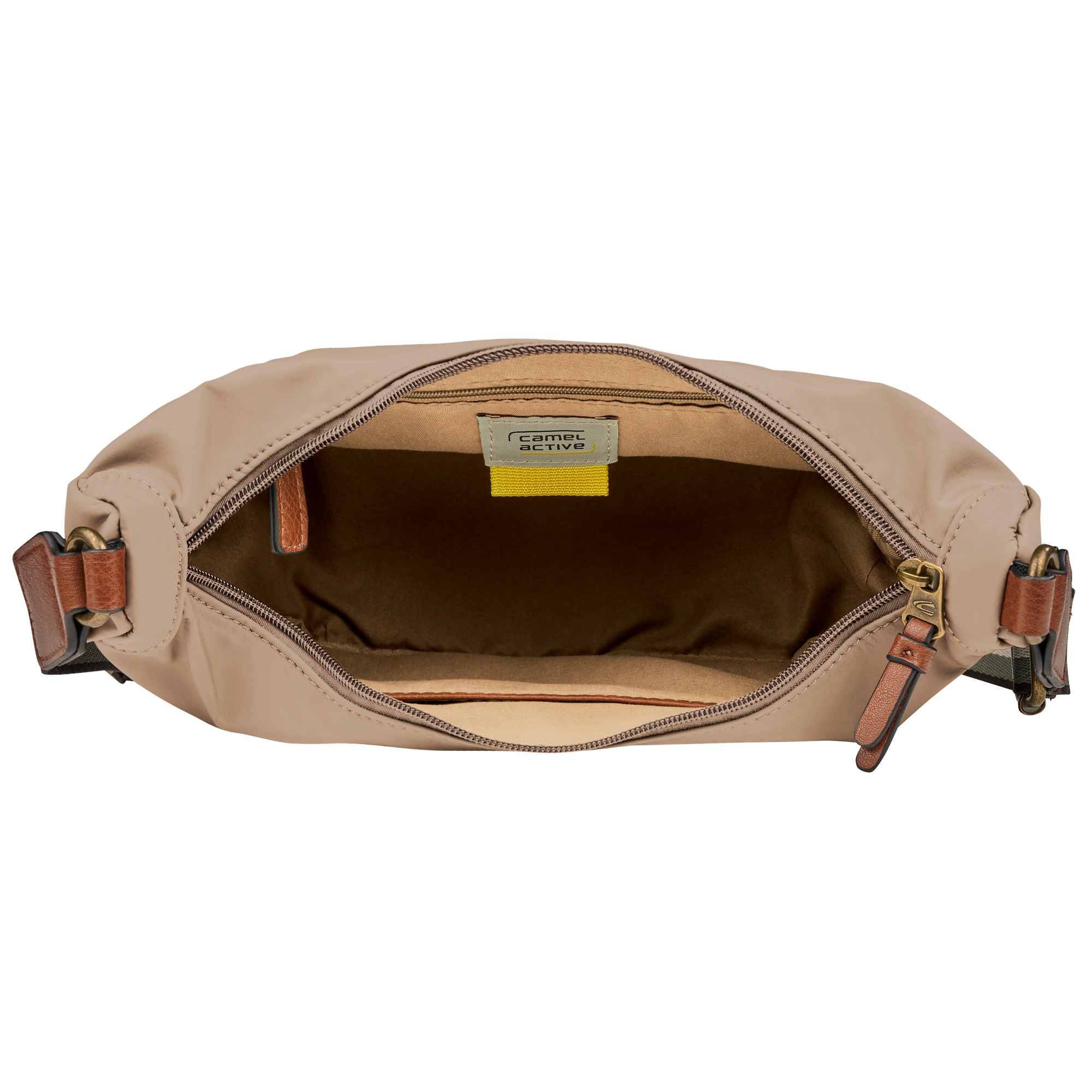 camel active Sac à main »Bari« aus hochwertigem matten Nylon mit gestreiftem Gewebeband