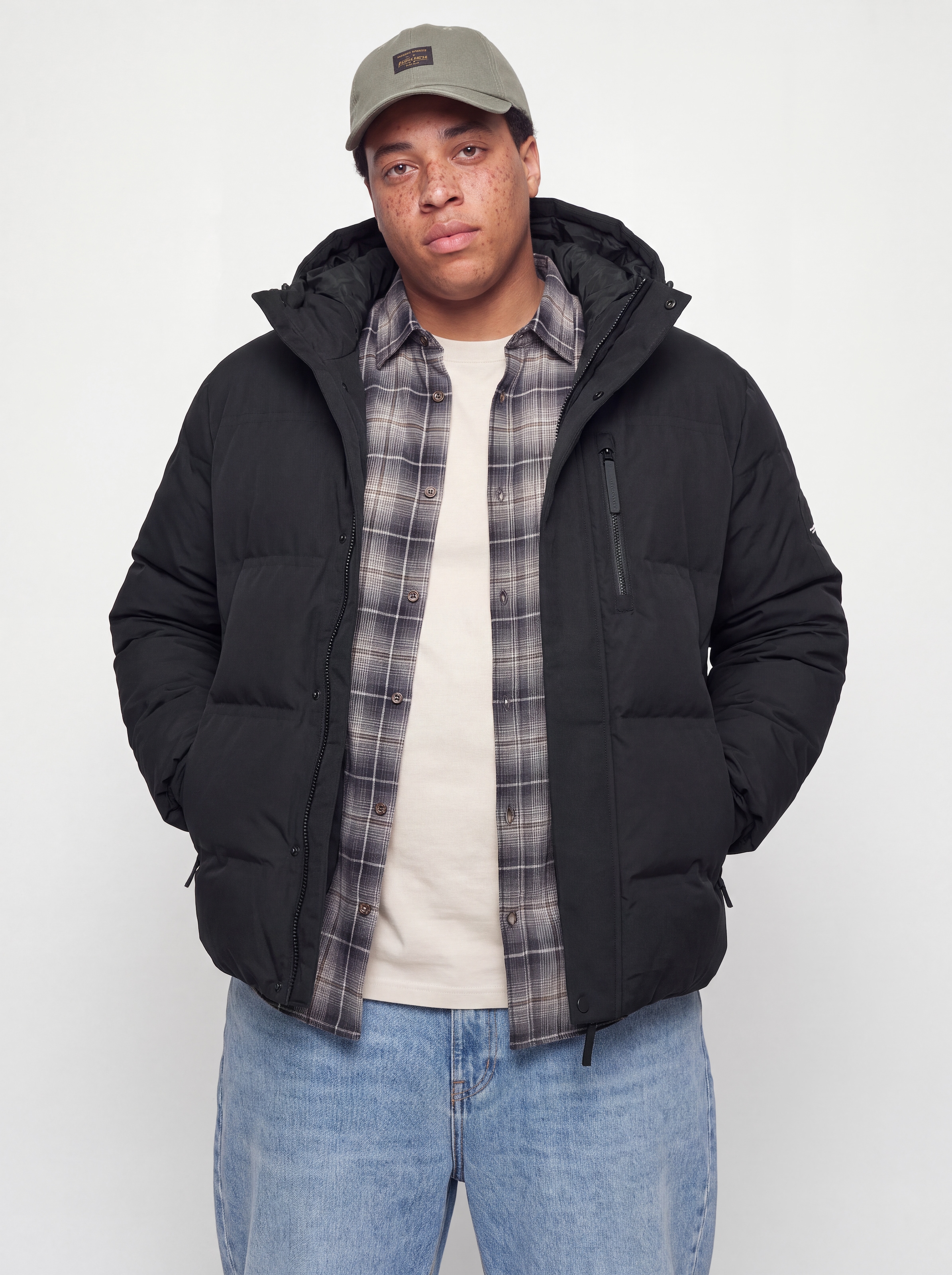 Image of Jack & Jones PlusSize Steppjacke "JCOTRACE ALPHA PUFFER JACKET PLS" mit Kapuze Kunstfaser, regular fit