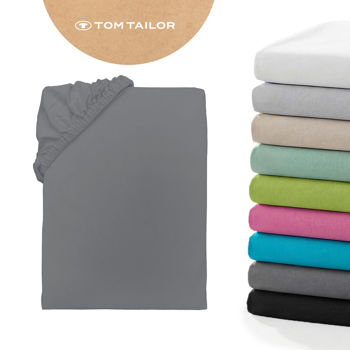 TOM TAILOR HOME Spannbettlaken »Tom Tailor Jersey« ab Grösse 90x200 cm, Laken in hochwertiger Jersey Qualität