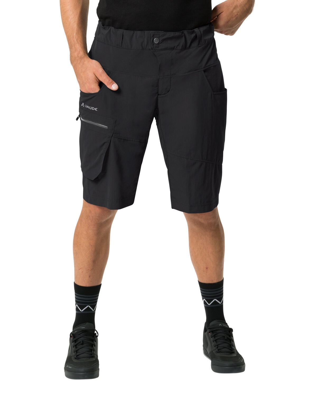 Image of VAUDE Fahrradhose "MENS QIMSA SHORTS" für Radsport, aus Polyamid, mit Sitzpolster, mit Eingrifftasche