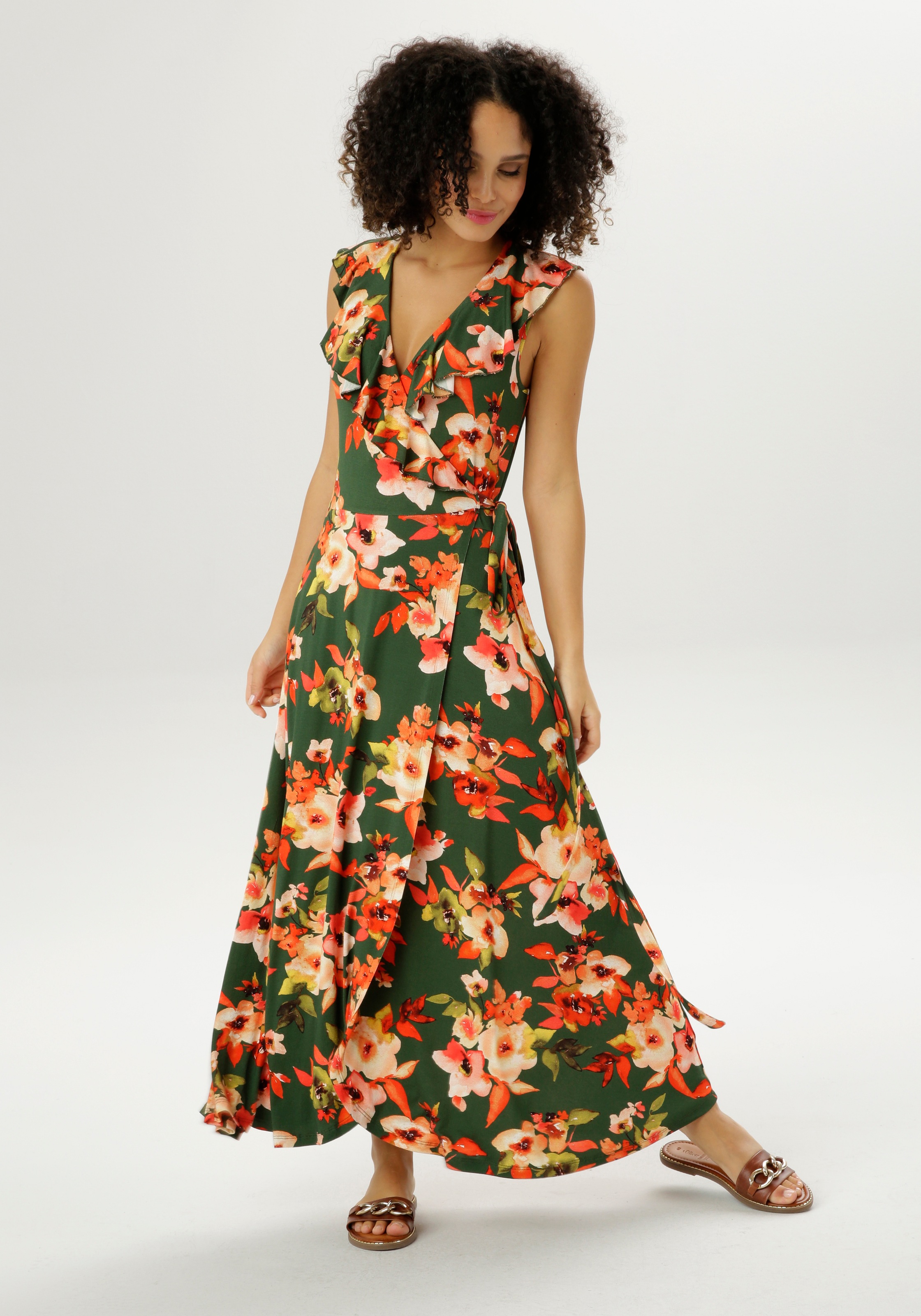 Aniston SELECTED Wickelkleid, mit Volants - NEUE KOLLEKTION kaufen
