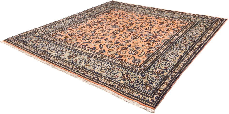 Image of morgenland Orientteppich »Perser - Nain quadratisch - 252 x 242 cm - lachs«, quadratisch, 10 mm Höhe, Wohnzimmer, Handgeknüpft, Einzelstück mit Zertifikat bei Ackermann Versand Schweiz