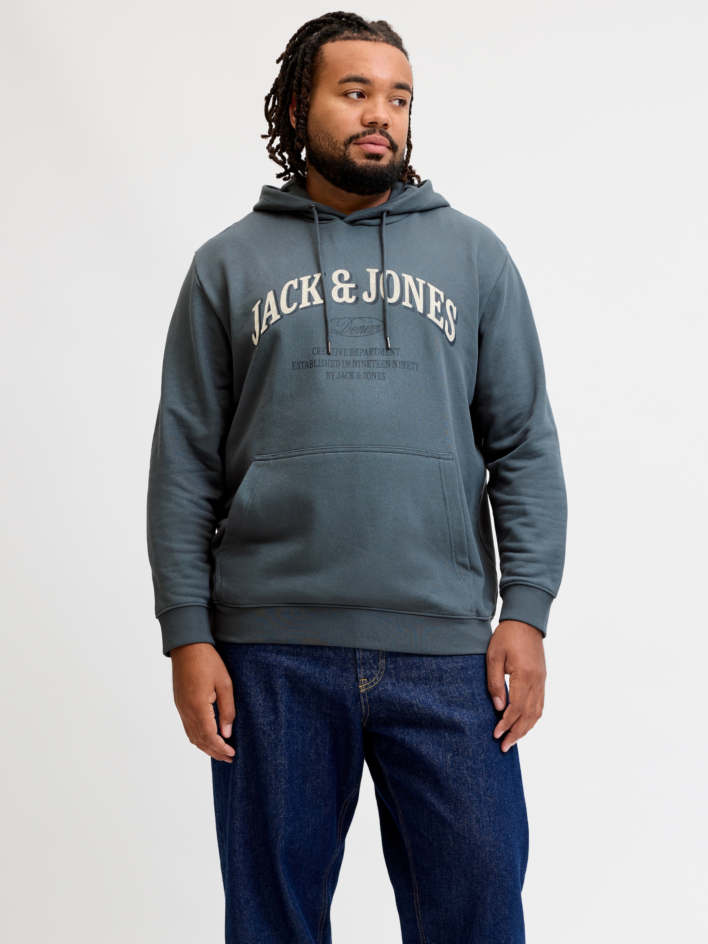 Image of Jack & Jones PlusSize Kapuzensweatshirt "JJEDENVER LOGO SWEAT HOOD SN PLS"