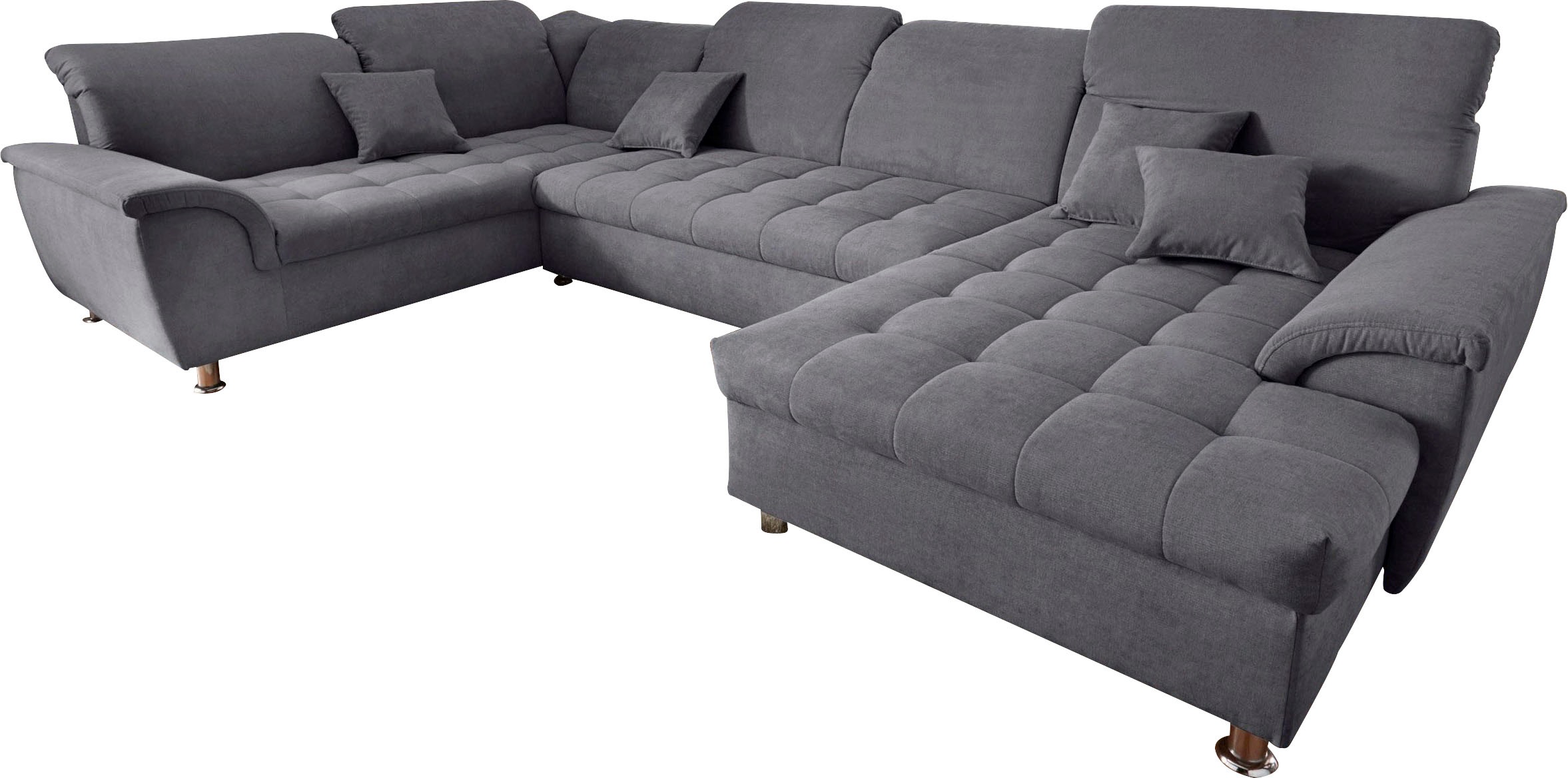 Image of DOMO collection Wohnlandschaft »Franzi Top«, wahlweise mit Bettfunktion, Bettkasten und Kopfteilverstellung, Recamiere links oder rechts bestellbar, frei im Raum stellbar, incl. Zierkissen bei Ackermann Versand Schweiz