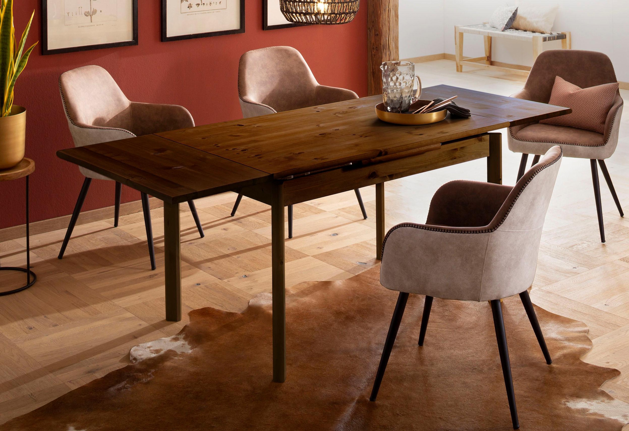Home affaire Esstisch »Tirza«, aus massiver Kiefer, FSC® zertifiziert, mit Auszugsfunktion