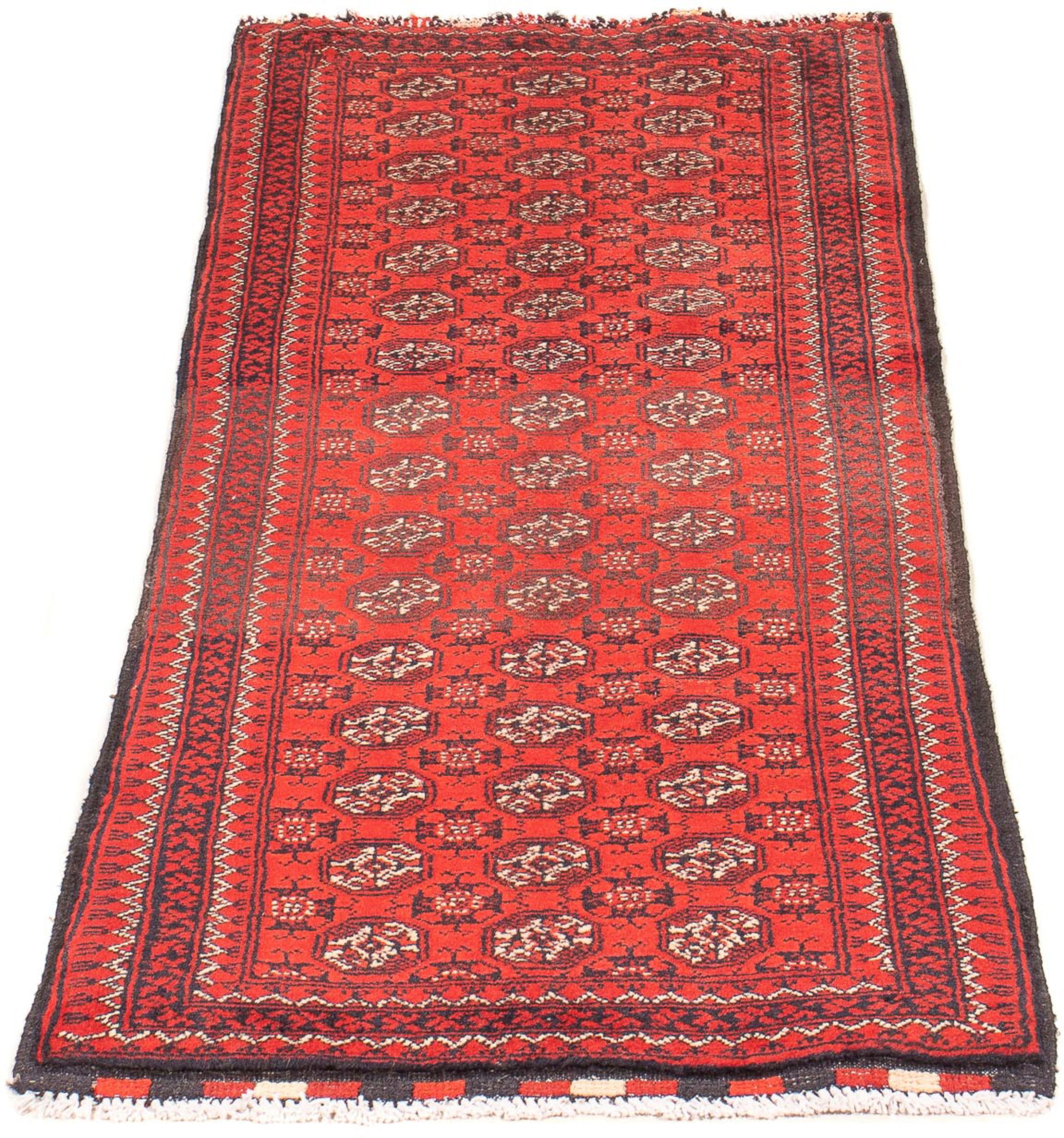 Image of morgenland Orientteppich »Afghan - 123 x 46 cm - dunkelrot«, rechteckig, 7 mm Höhe, Wohnzimmer, Handgeknüpft, Einzelstück mit Zertifikat bei Ackermann Versand Schweiz
