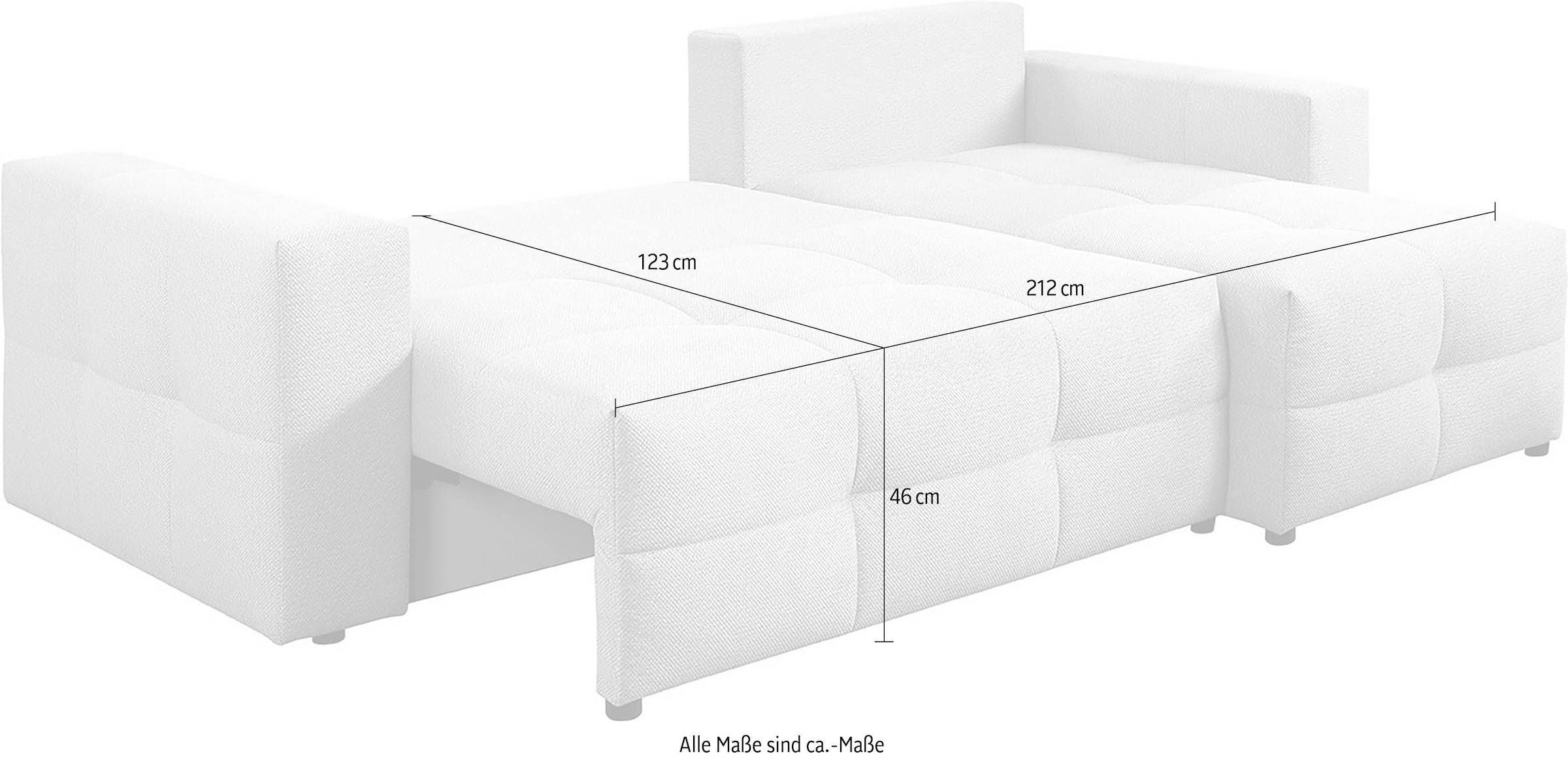 exxpo - sofa fashion Canapé d'angle Praktische Funktionsecke mit Federkern, Bettfunktion und Stauraum