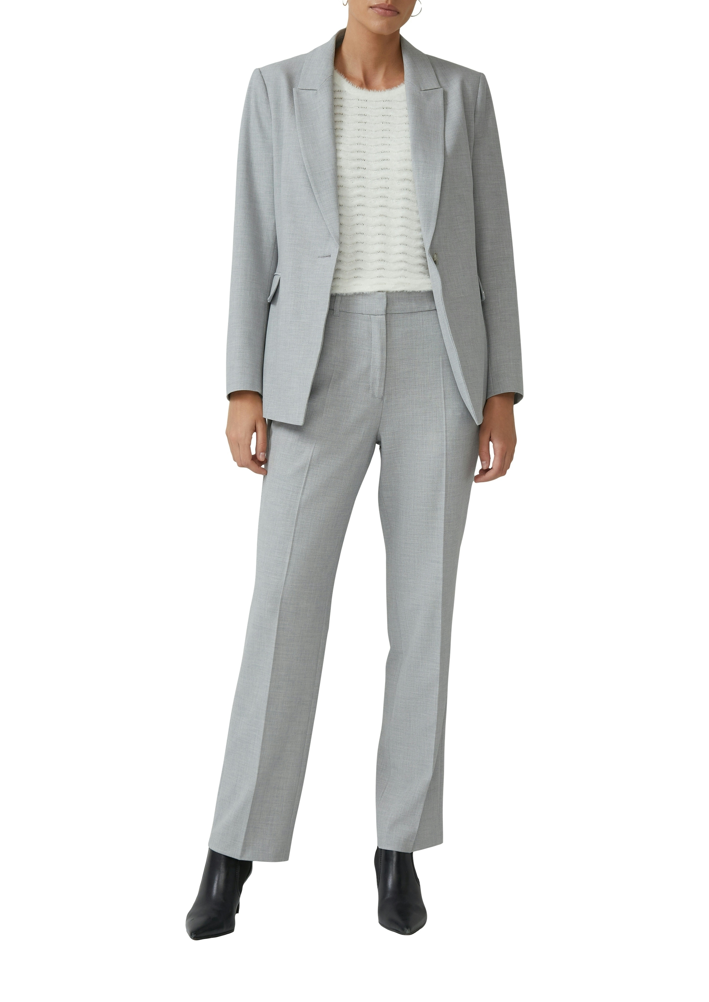 s.Oliver BLACK LABEL Anzughose  mit High-Rise-Bund