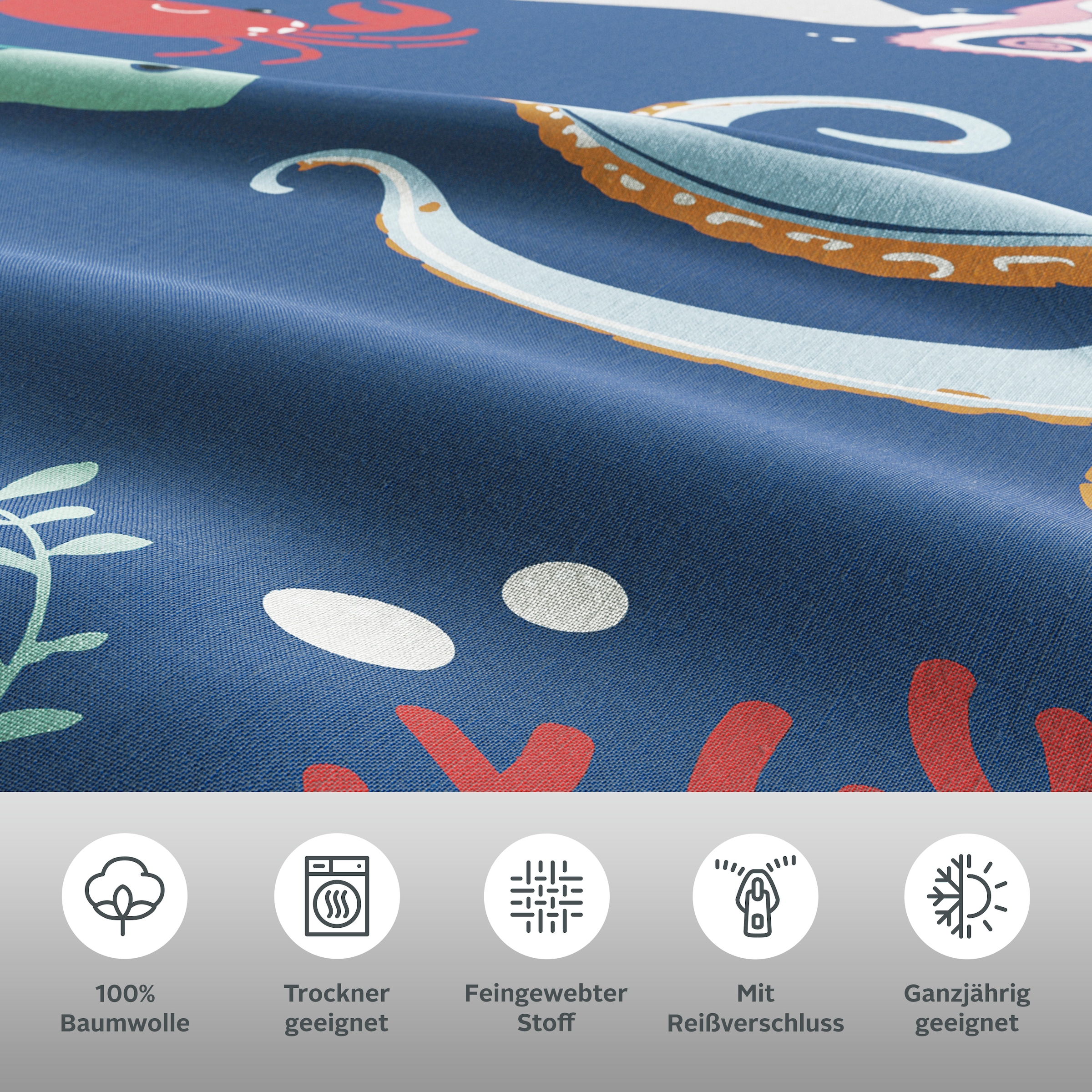 Lüttenhütt Kinderbettwäsche »CUDDLEE« 2 Stk. tlg. in vielen Designs: Dino,Einhorn,Weltraum,Baustelle,Herz,Trecker,Safari