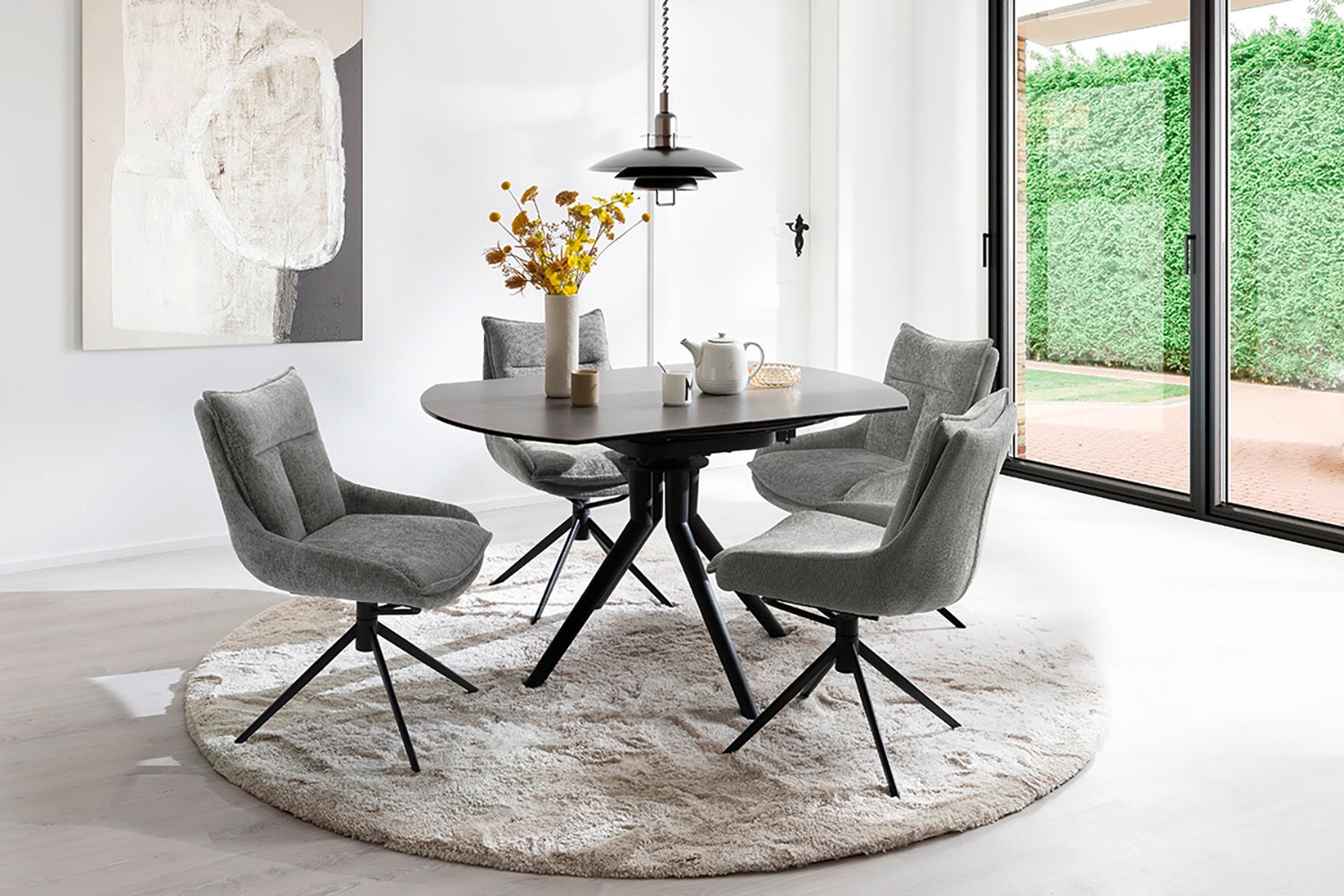 MCA furniture Esszimmerstuhl »PARKER« () (2er-Set), drehbar 360°, Dreh- & Schwingfunktion, Belastbarkeit 120 kg