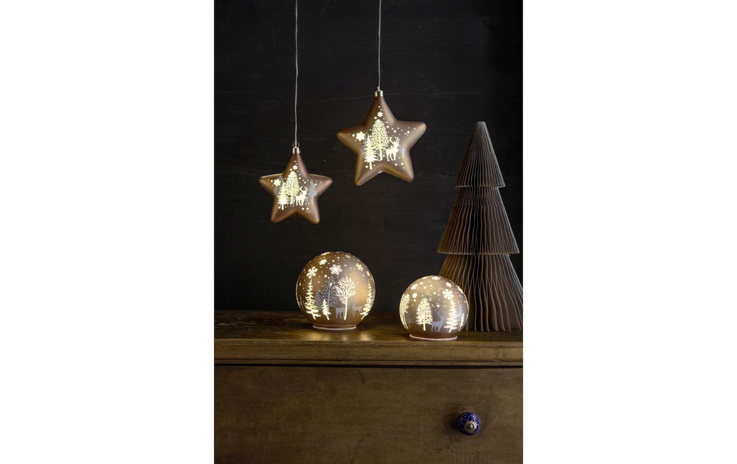 STT Figurine décorative LED »Glass Star Set 2 Stk.« 2 cuis