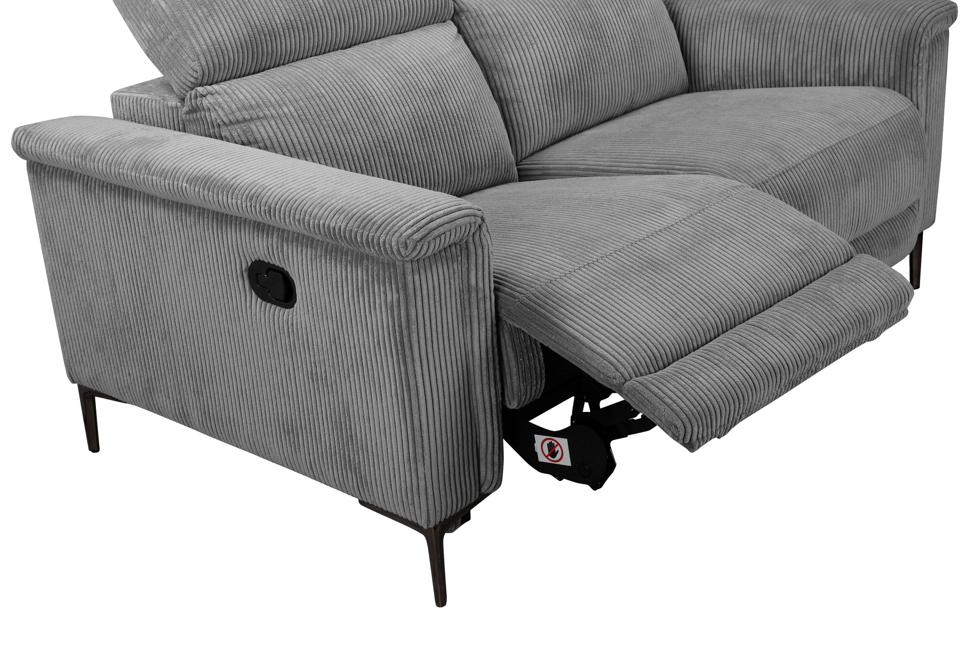 Home affaire 2-Sitzer »Lund in Cord, mit manueller o. elektrischer« Relaxfunktion, USB-C, Kopfteilverstellung, Breite 160 cm