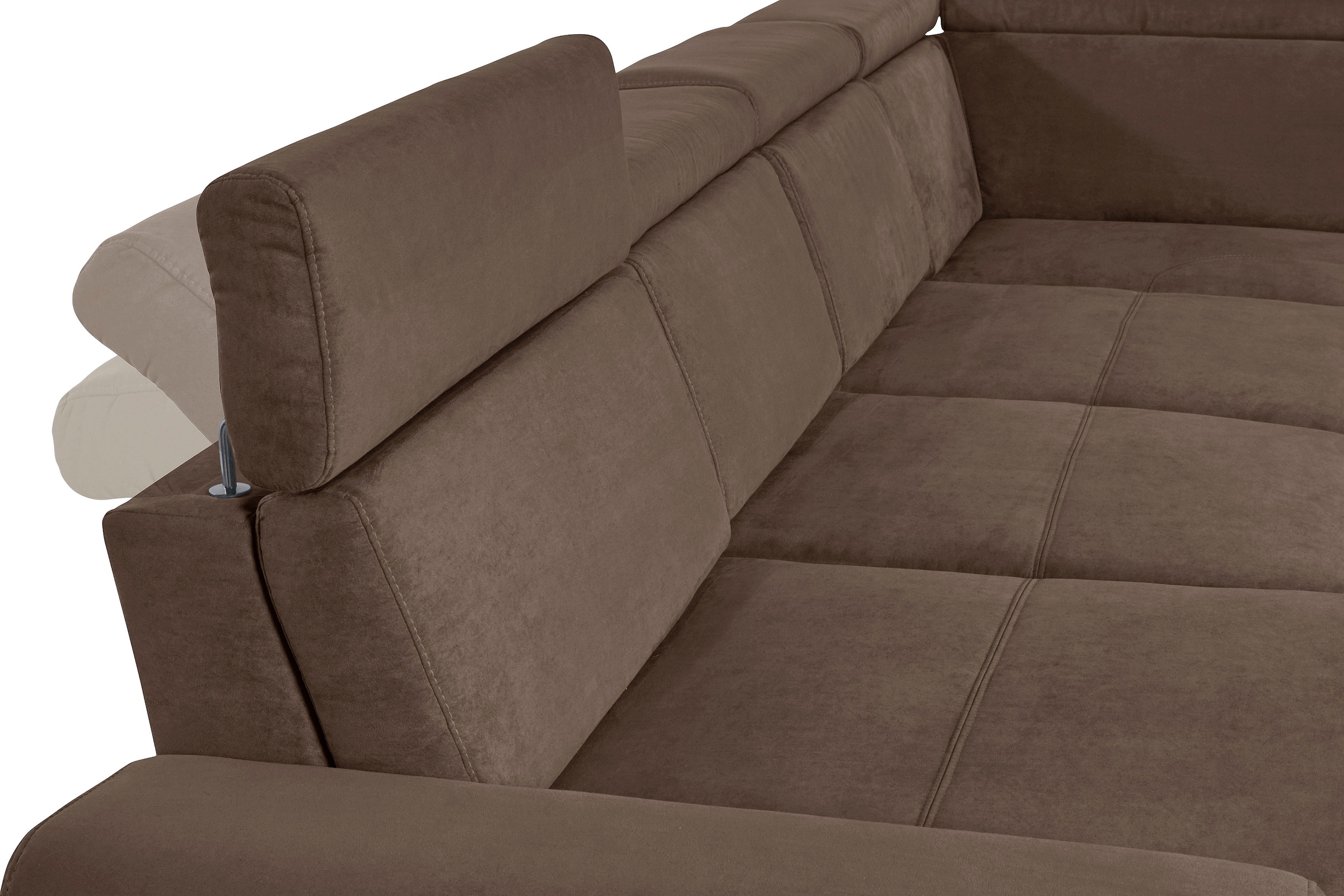 sit&more Wohnlandschaft »Gizeh U-Form«, 15 cm Fusshöhe, inklusive Sitztiefenverstellung und Kopfteilverstellung