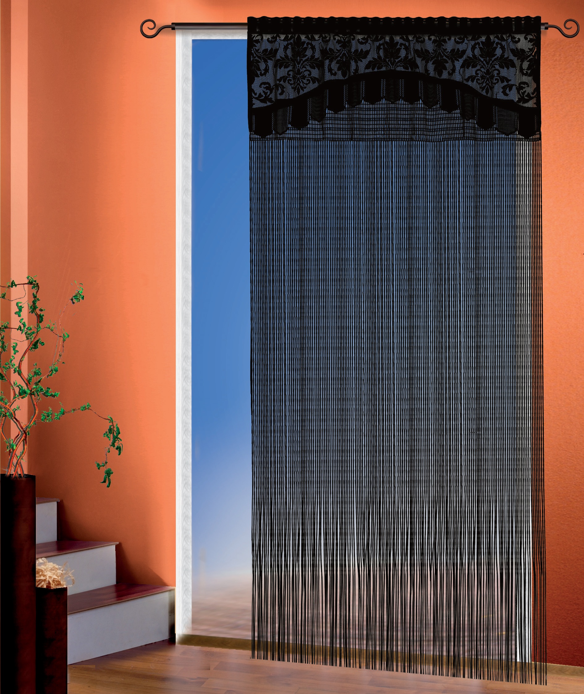 Image of WILLKOMMEN ZUHAUSE by ALBANI GROUP Fadenvorhang »Adele«, (1 St.), Fadenvorhang mit Bordüre bei Ackermann Versand Schweiz