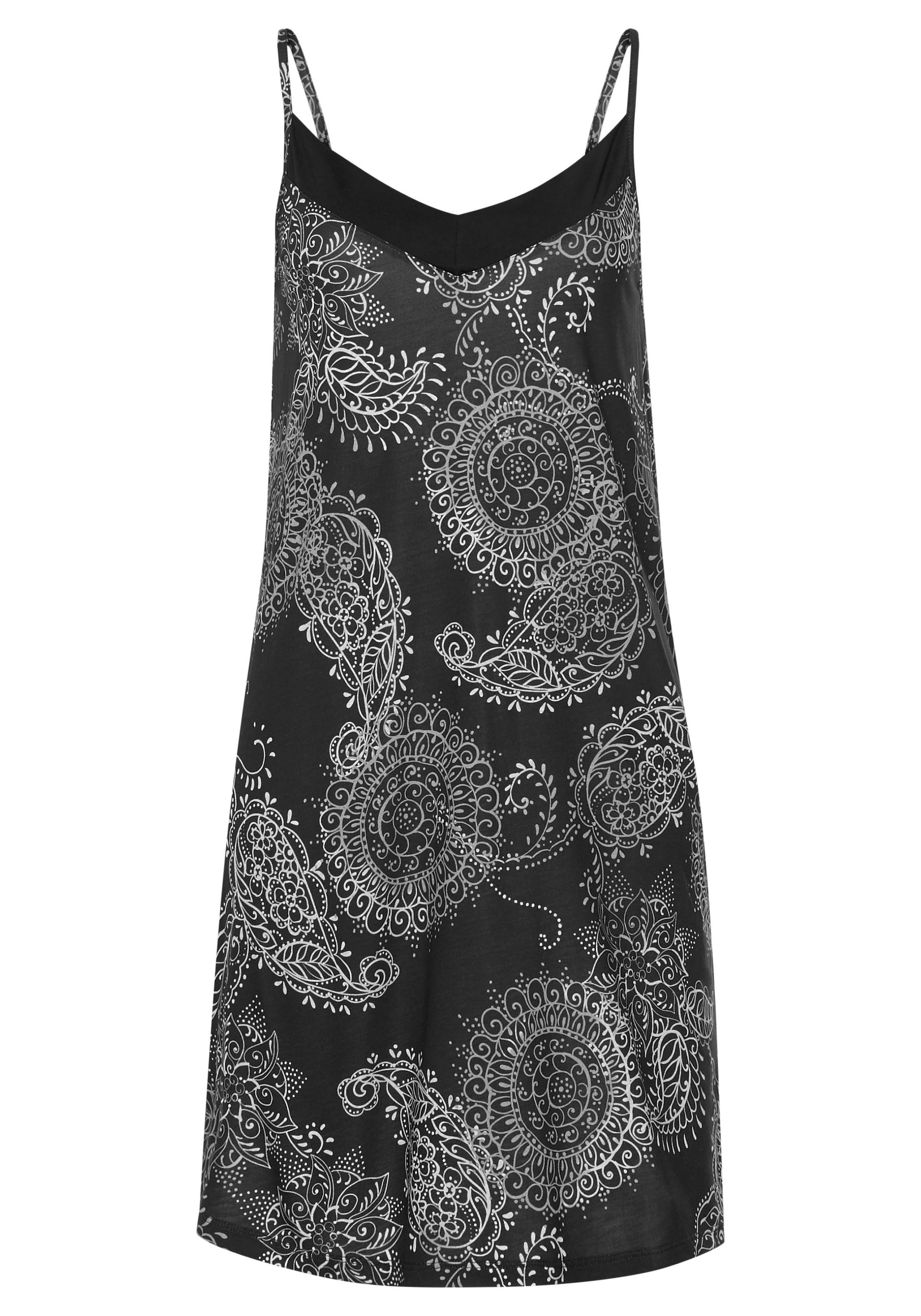Vivance Dreams Negligé, im schwarz-weissen Paisley-Dessin