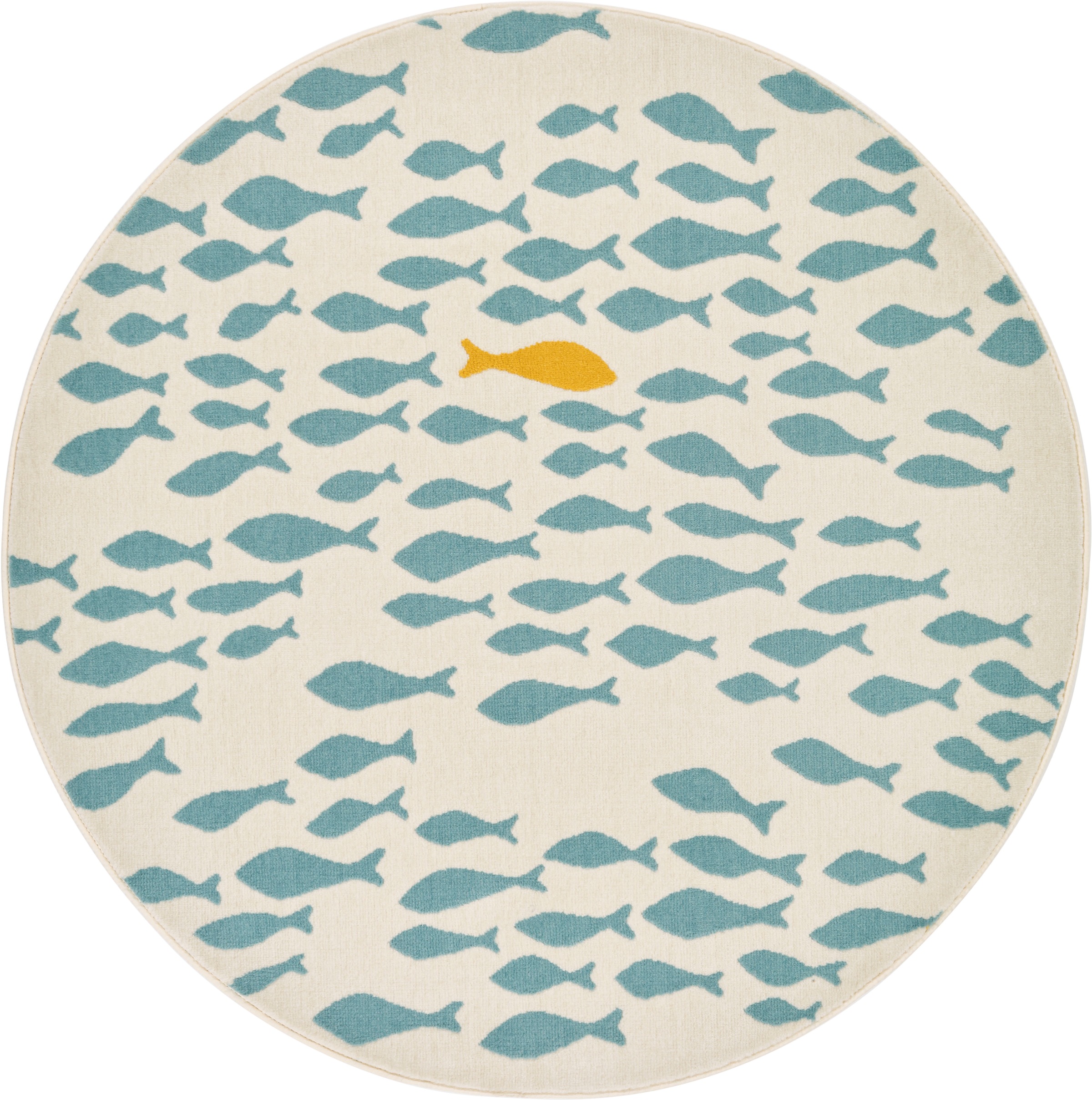 Image of Zala Living Kinderteppich »One & Only«, rund, 9 mm Höhe, Fische Motiv, Goldfisch, Kurzflor, Kinderzimmer, Strapazierfähig, Pflegeleicht bei Ackermann Versand Schweiz