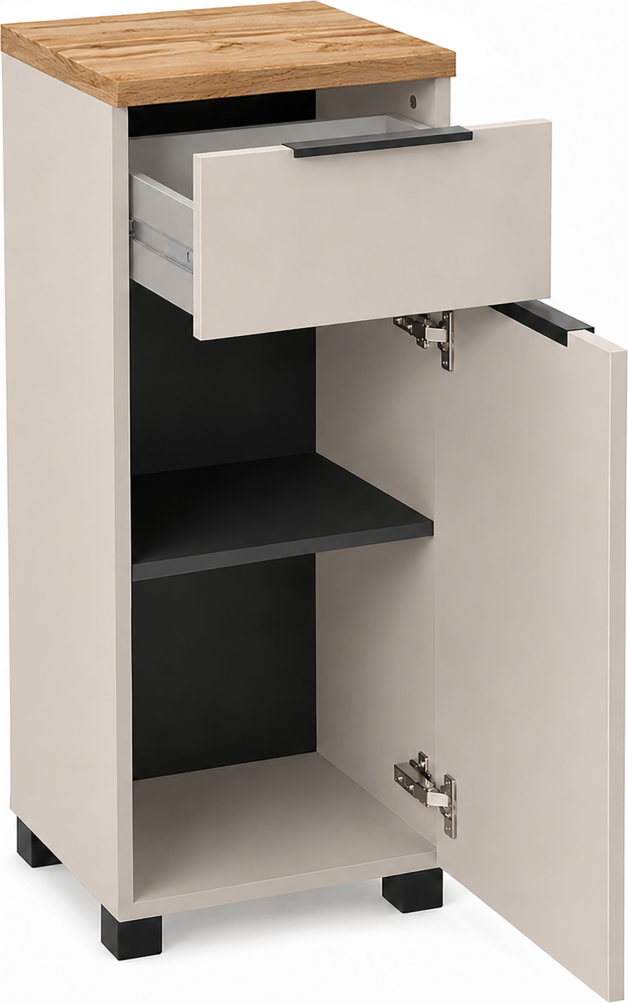 Schildmeyer »Saga, mit fühlbarer Holzstruktur, Breite 40 cm, Made in Germany« 1 Stk. tlg. Eiche Landhaus Dekor mit fühlbarer Struktur, Made in Germany
