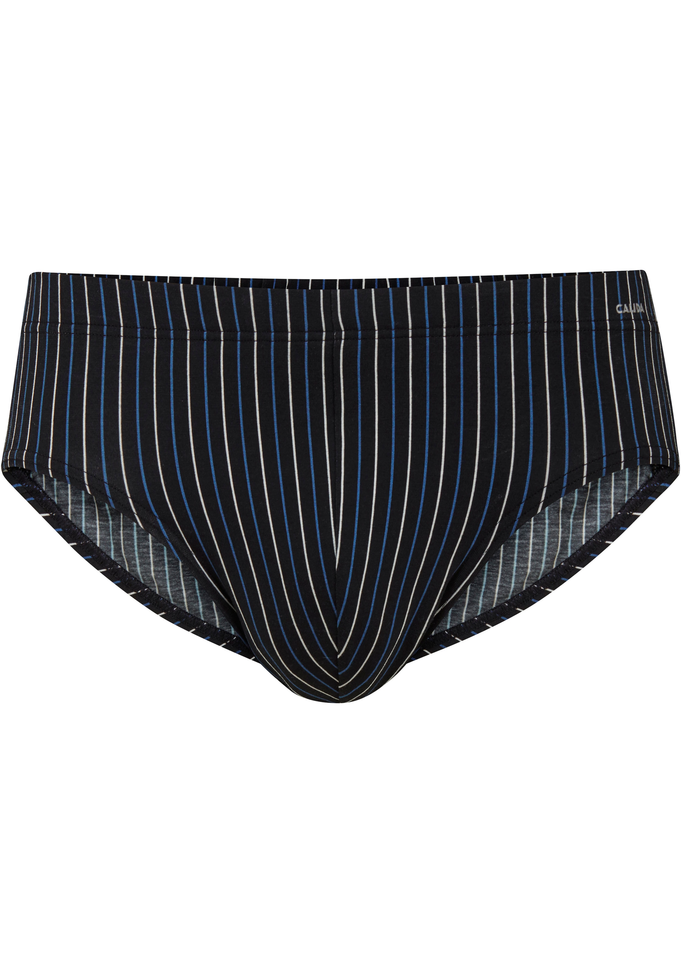 CALIDA Slip »Cotton Code«, weicher Elastikbund, Baumwollmix, Streifen-Design