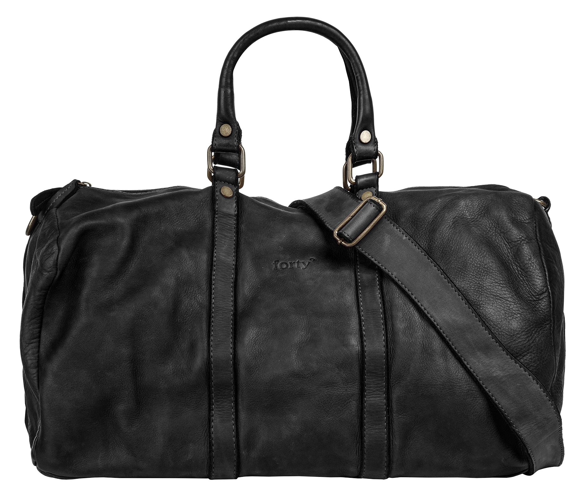 Reisetasche, echt Leder, Made in Italy