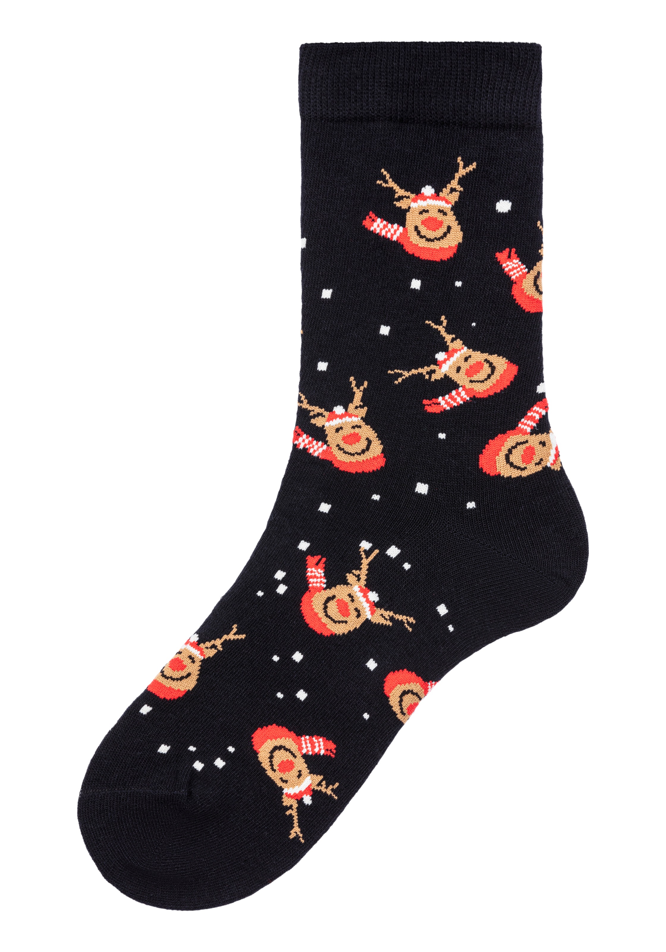 H.I.S Chaussettes basiques Paquet, 3 cuis tlg. Noël, avec motifs de Noël