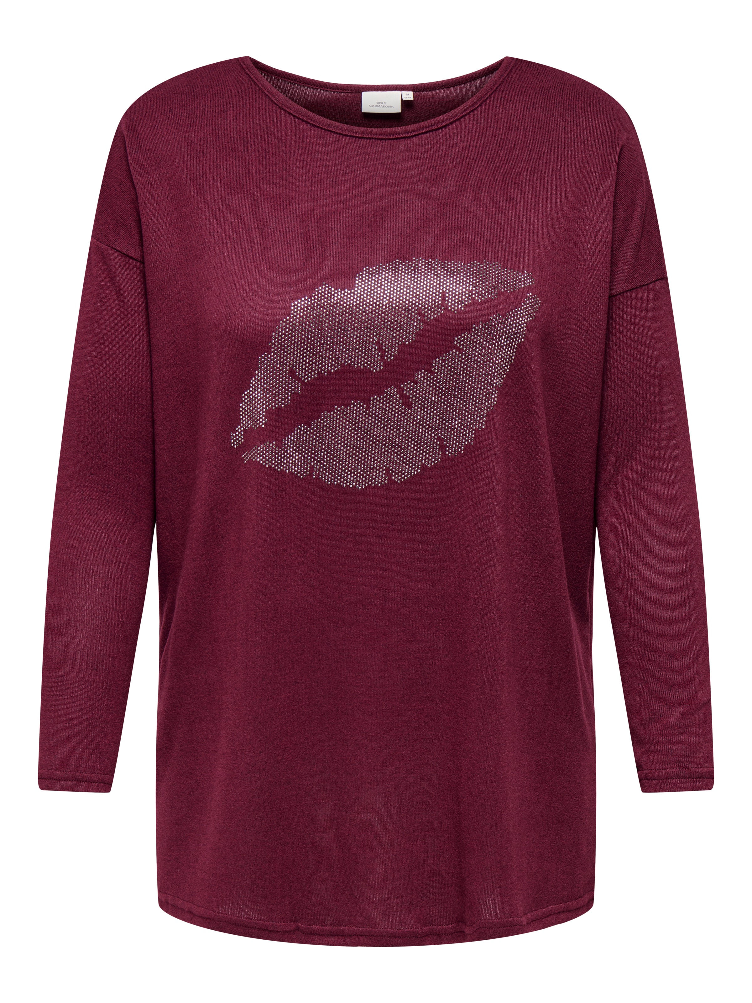 Image of ONLY CARMAKOMA Longshirt "CARALBA LS LONG TOP JRS" mit Glitzernieten